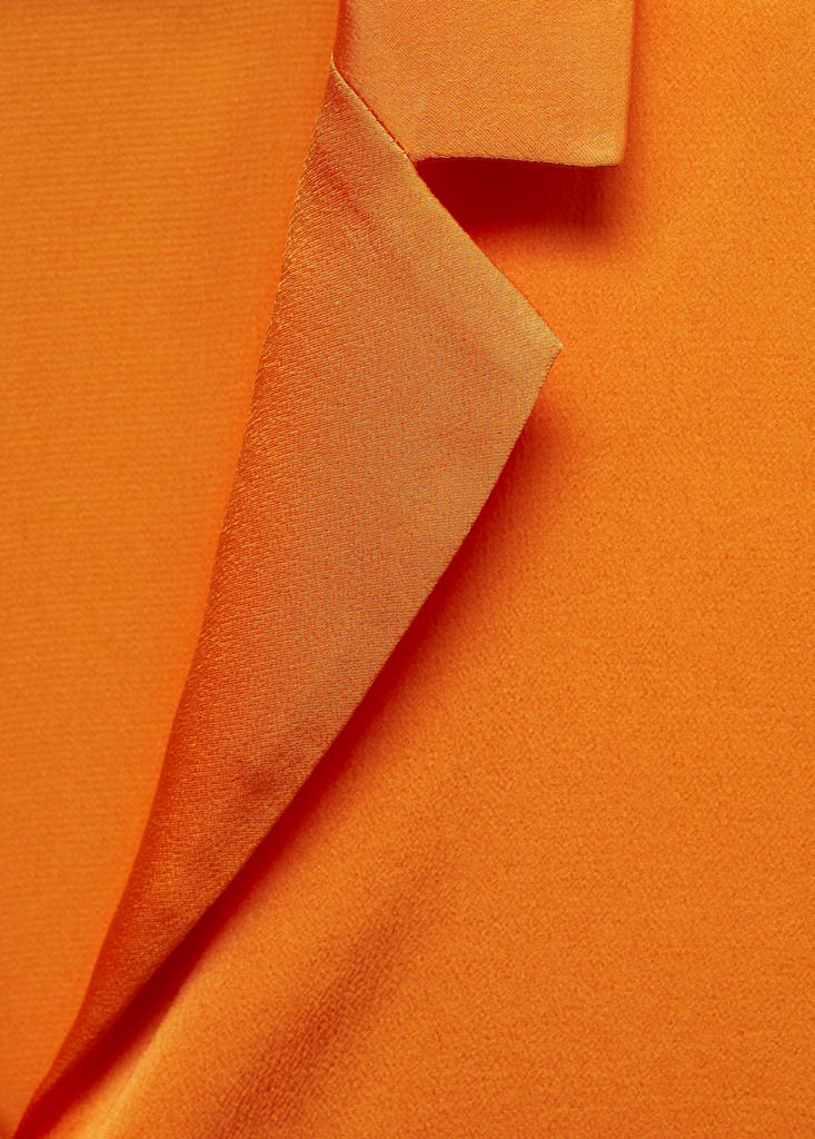 Satin finish flowy shirt — Orange