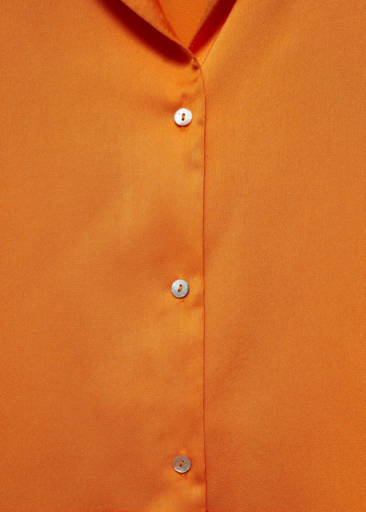 Satin finish flowy shirt — Orange