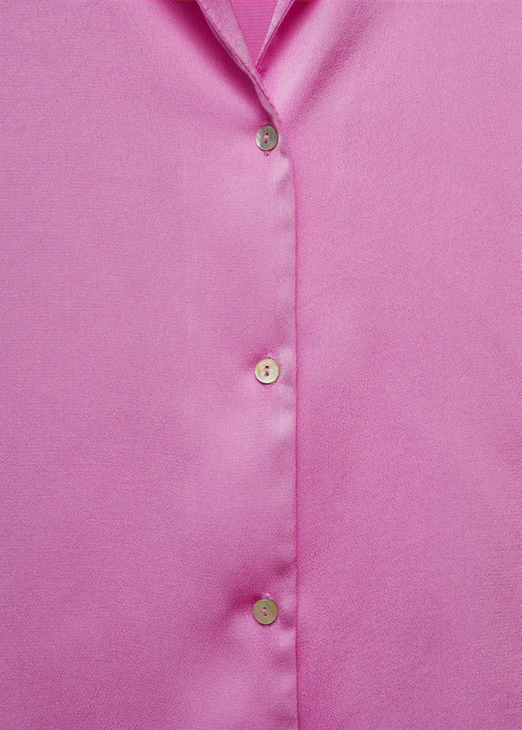 Satin finish flowy shirt — Pink