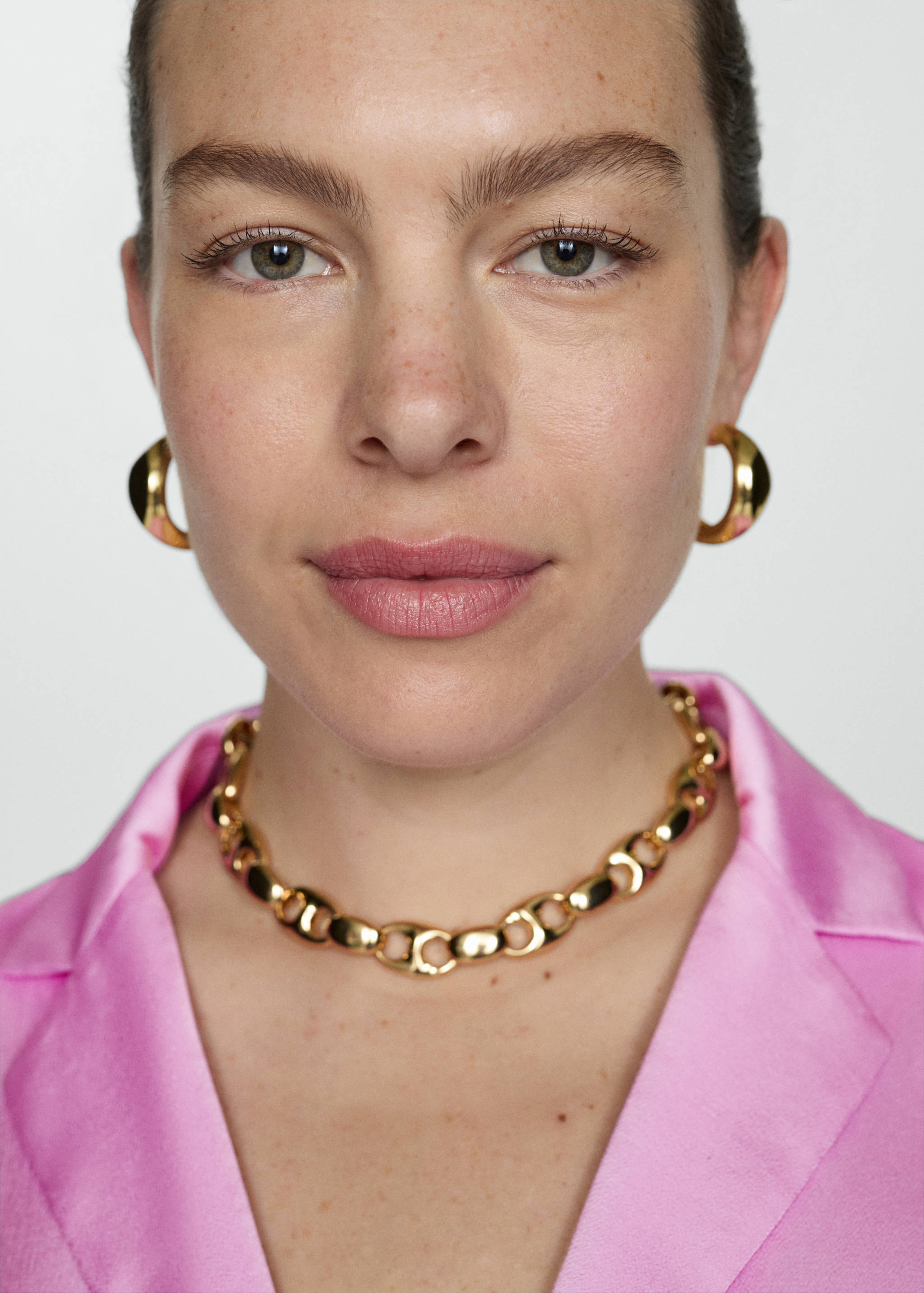 Splývavá saténová košile - Detail zboží 4