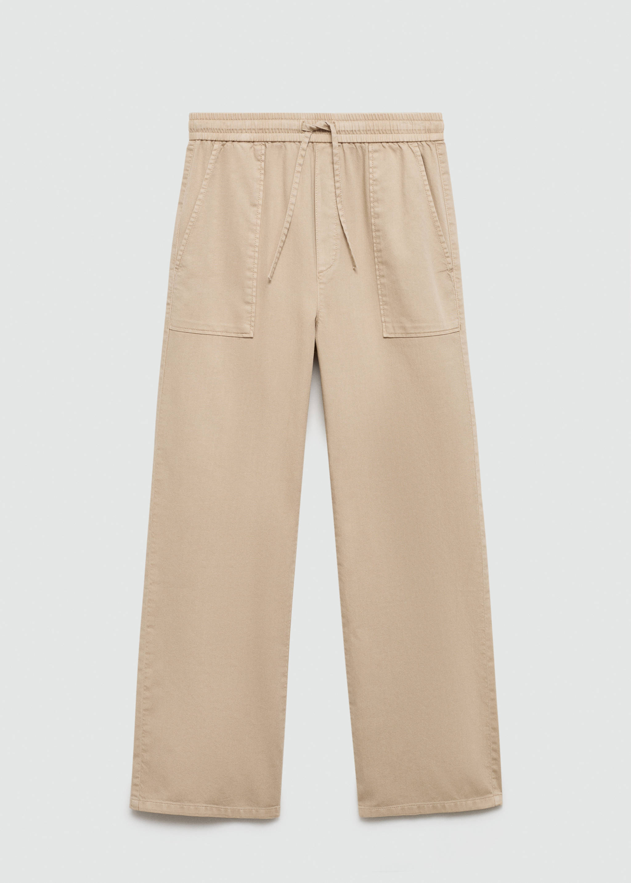 Elastic waist cotton trousers - Article without model