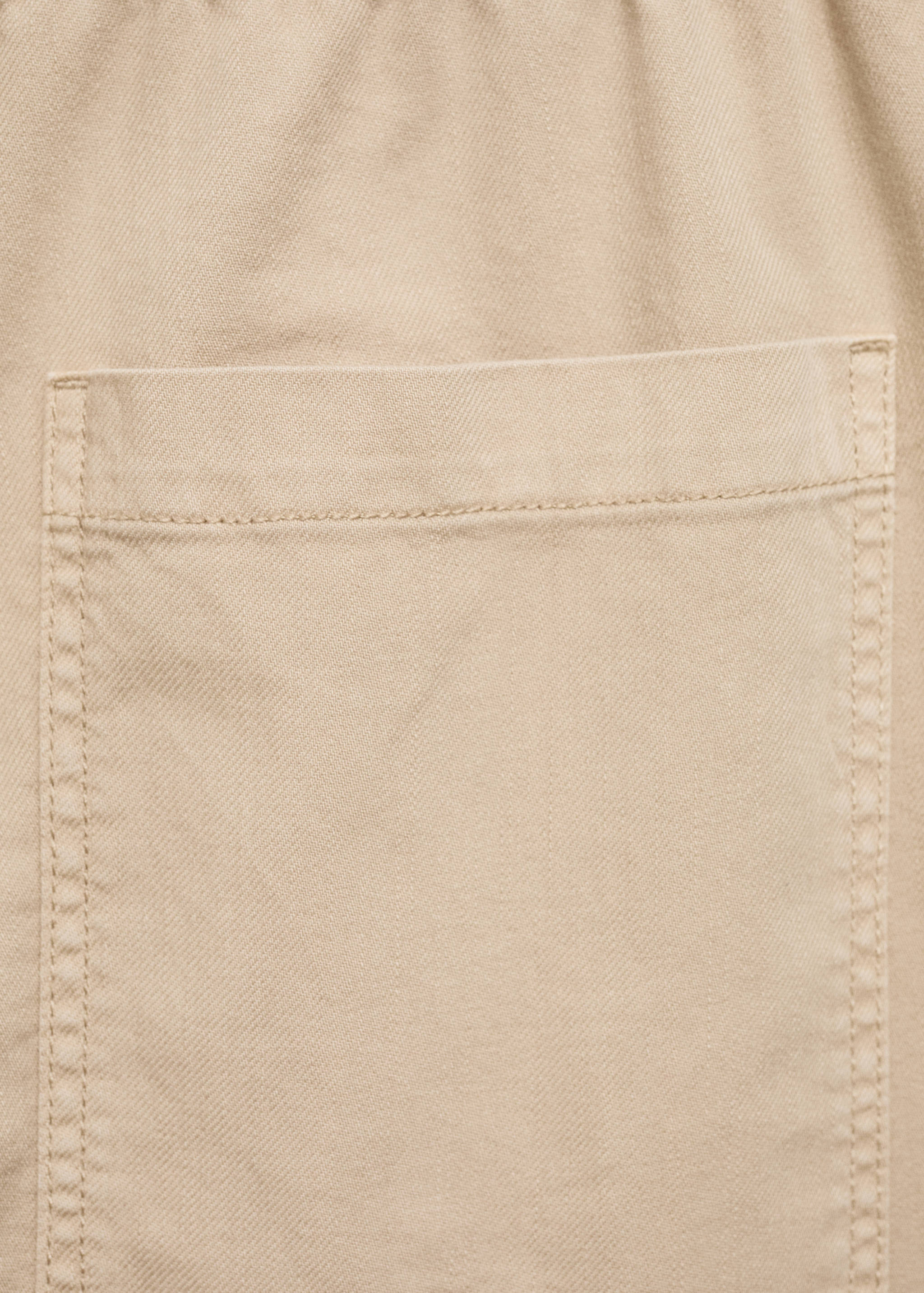 Elastic waist cotton trousers - Details of the article 0
