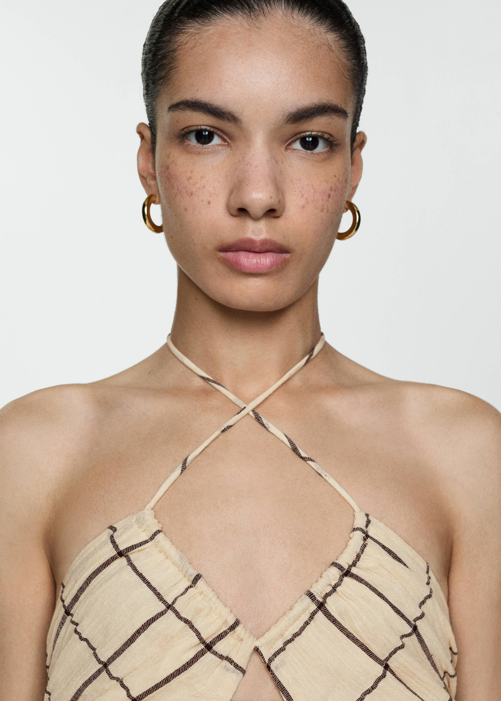 Printed strap dress - Details of the article 1