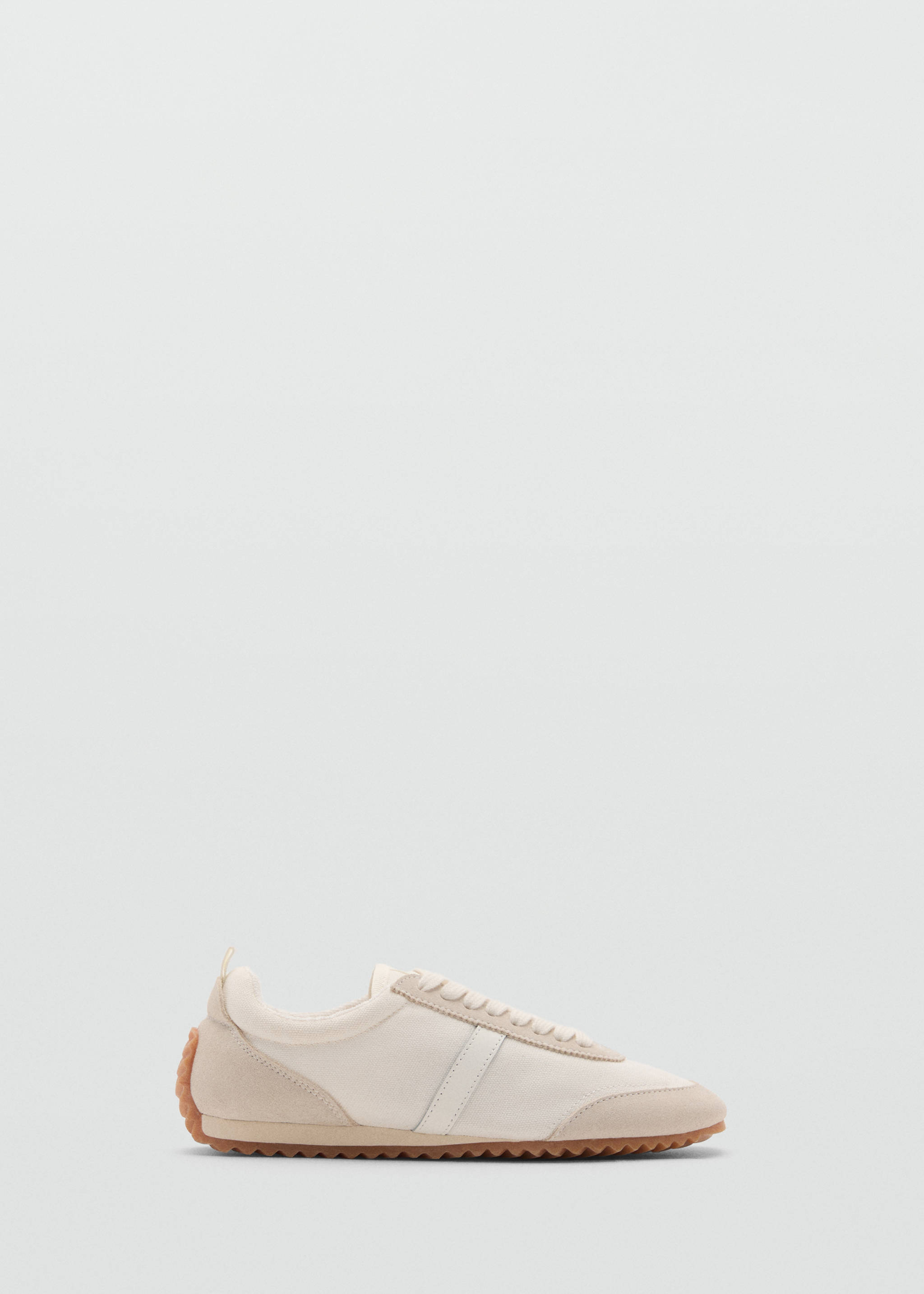Canvas sneakers with leather panels - Article without model
