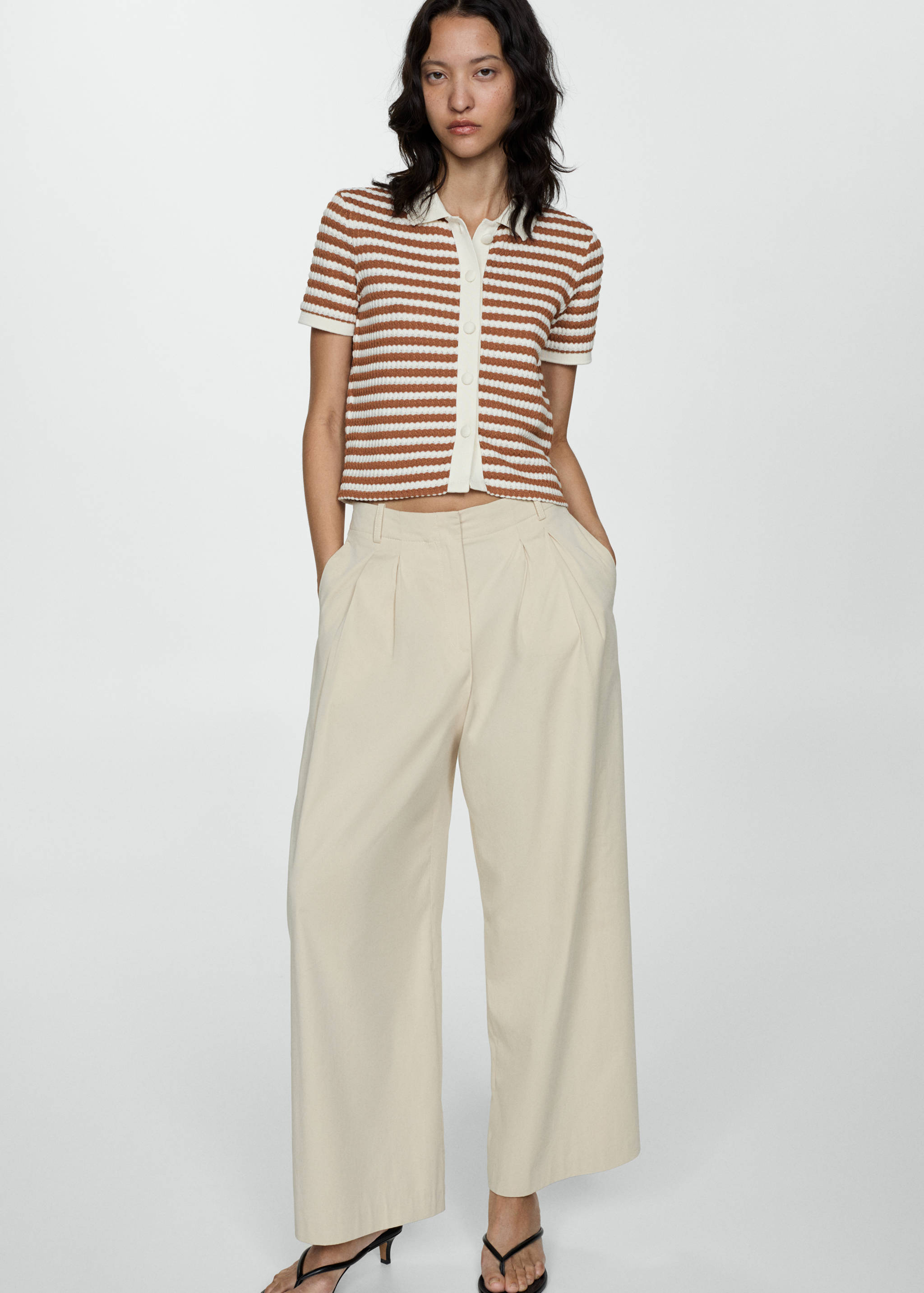 Combined knitted t-shirt - Details of the article 2