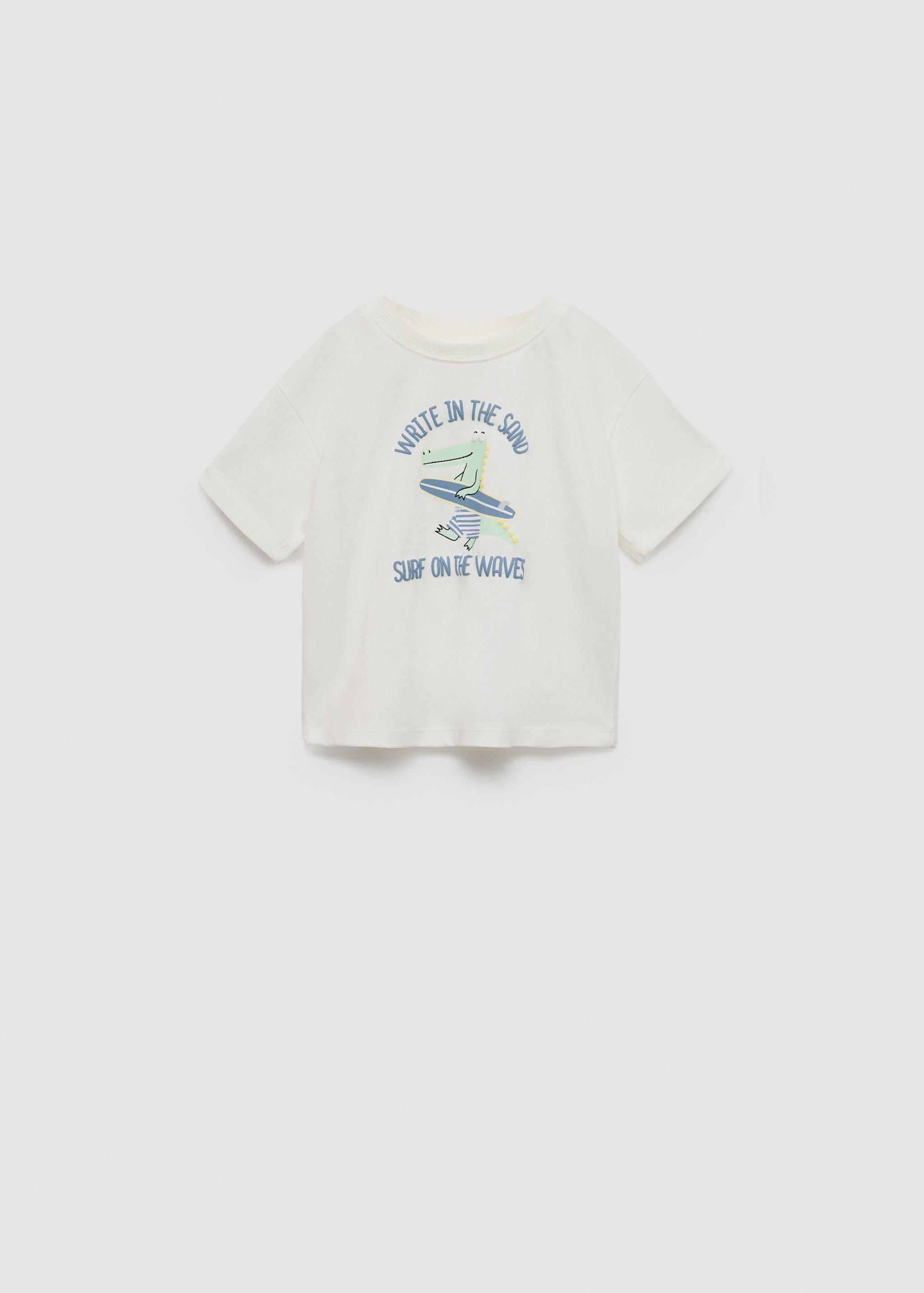 تيي شيرت عليه طباعة ركوب الأمواج - منتج دون نموذج