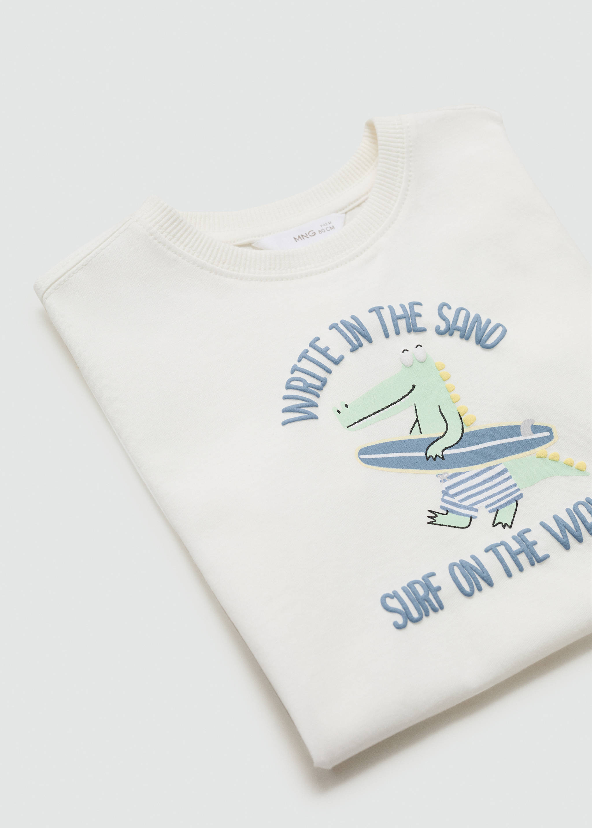 تيي شيرت عليه طباعة ركوب الأمواج - تفاصيل المنتج 8