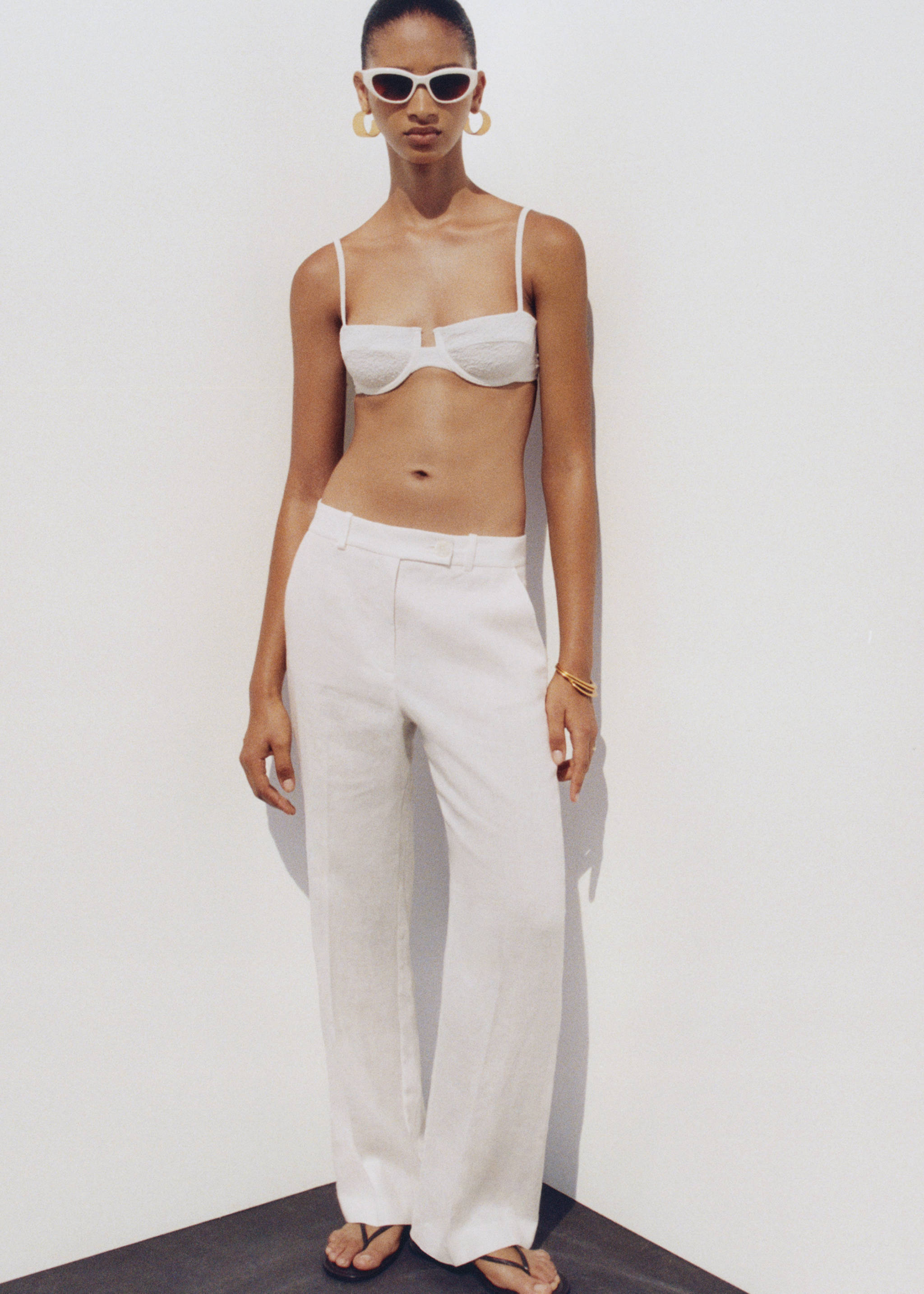 100% linen suit trousers - Details of the article 6