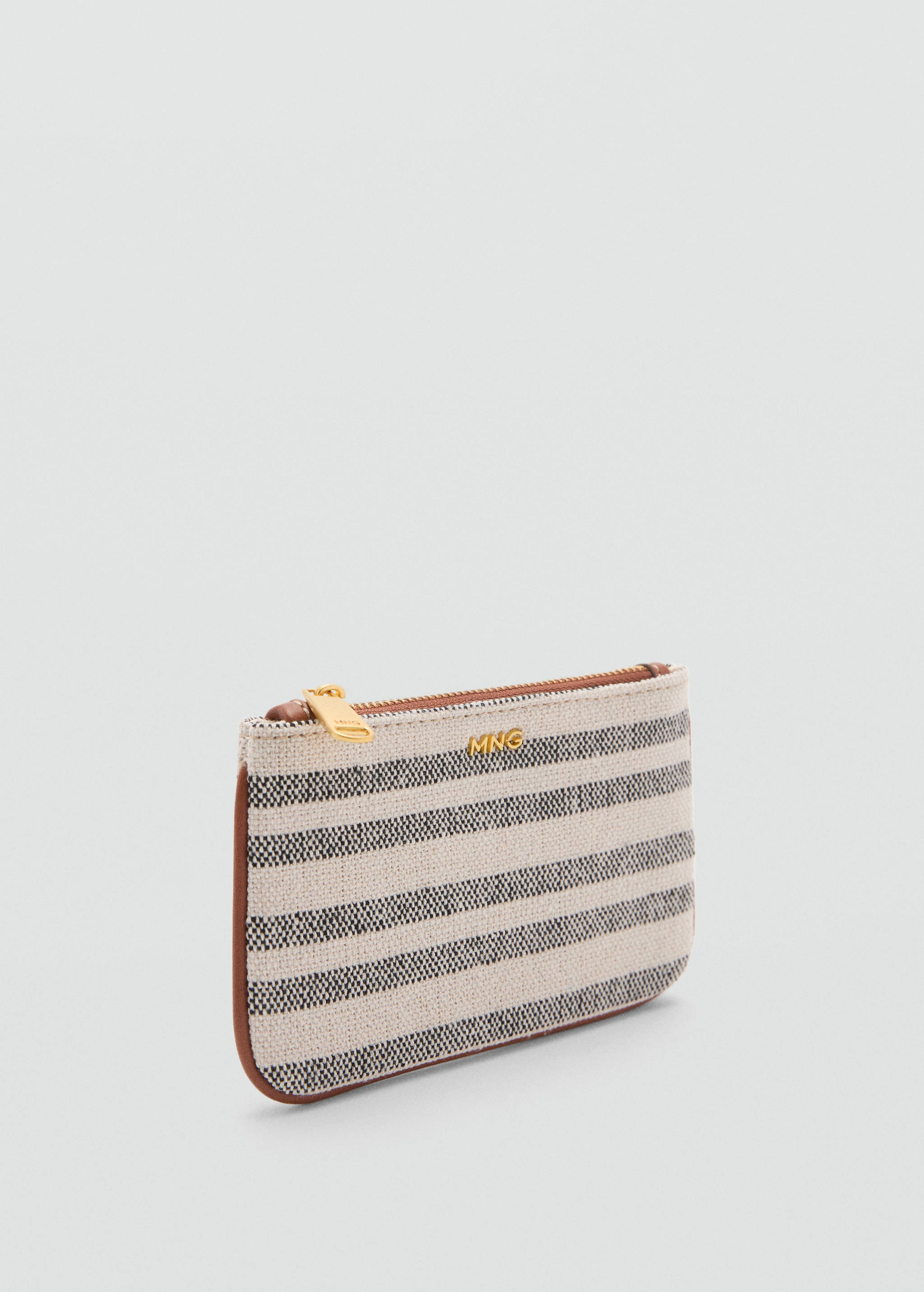 Stripe-print wallet - Medium plane
