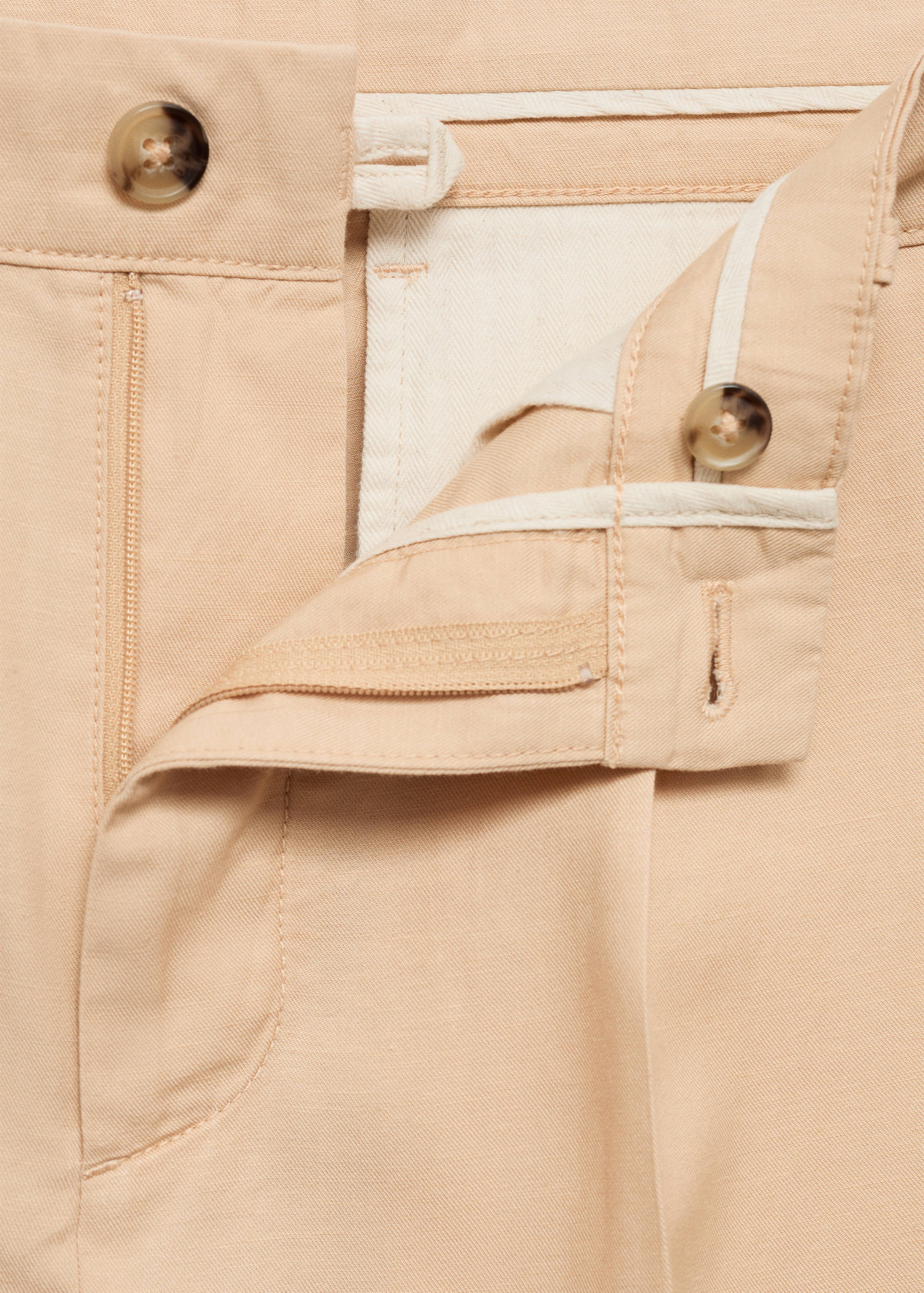 Cotton lyocell pleated pants - Details of the article 8