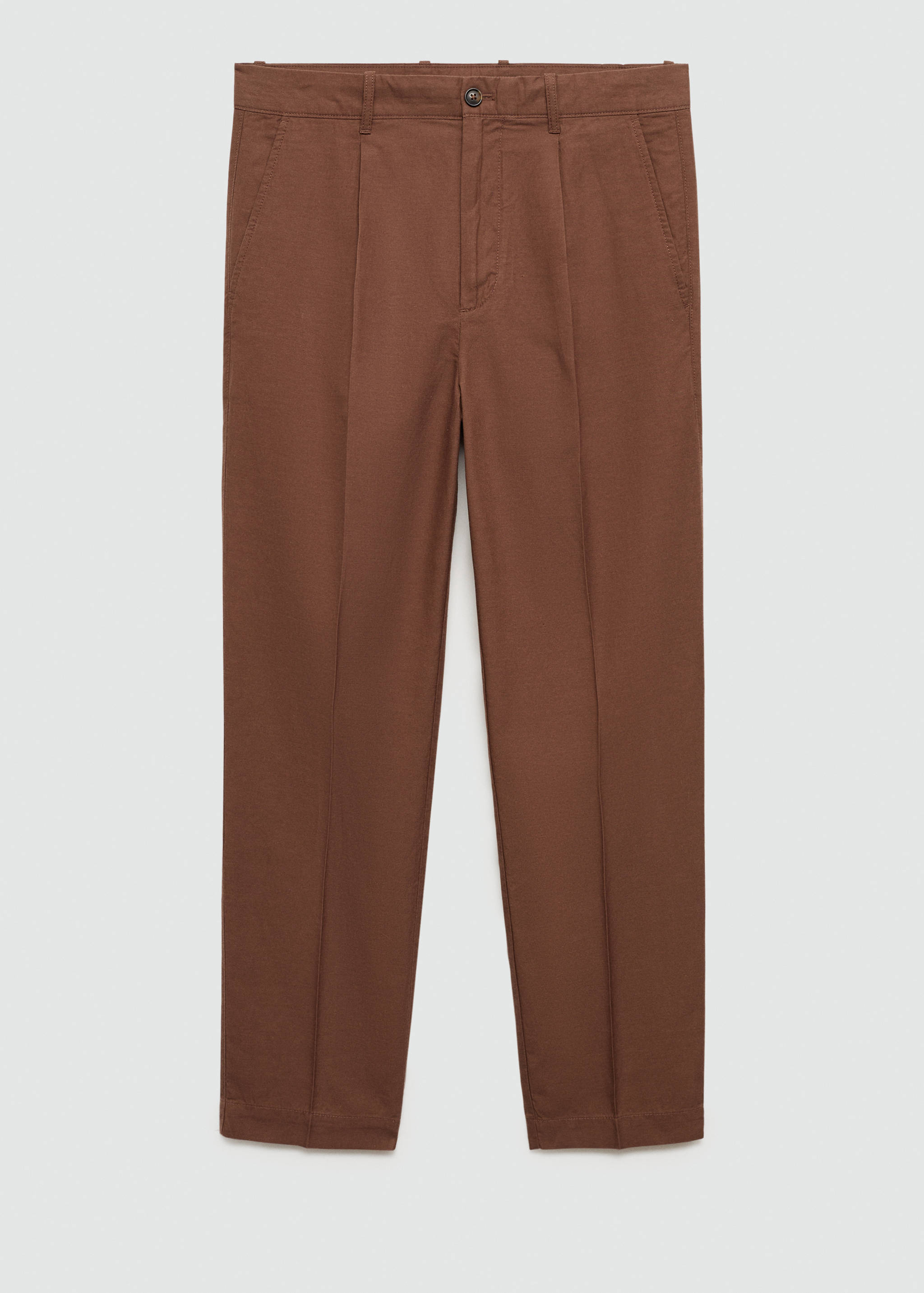 Cotton lyocell pleated trousers - Article without model