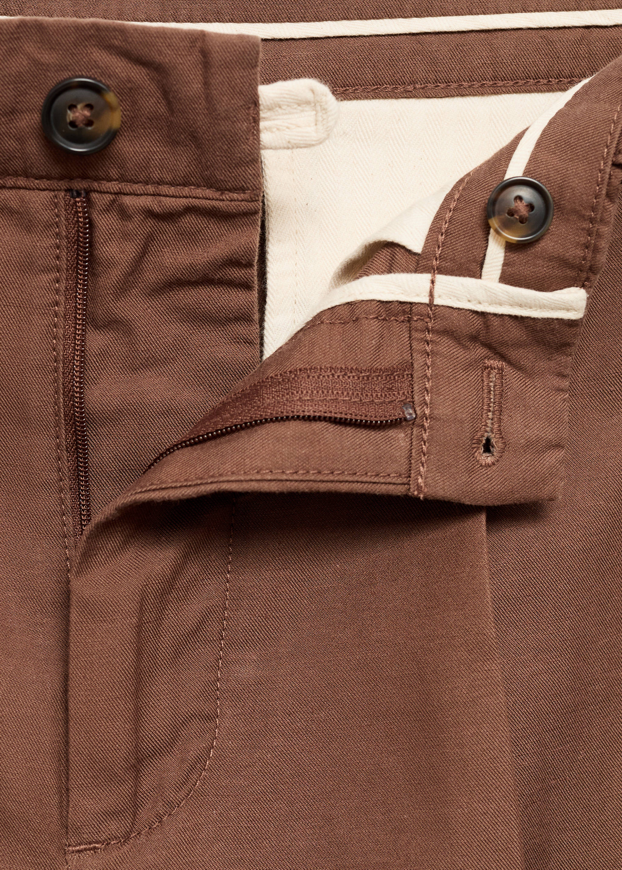 Cotton lyocell pleated trousers - Details of the article 8