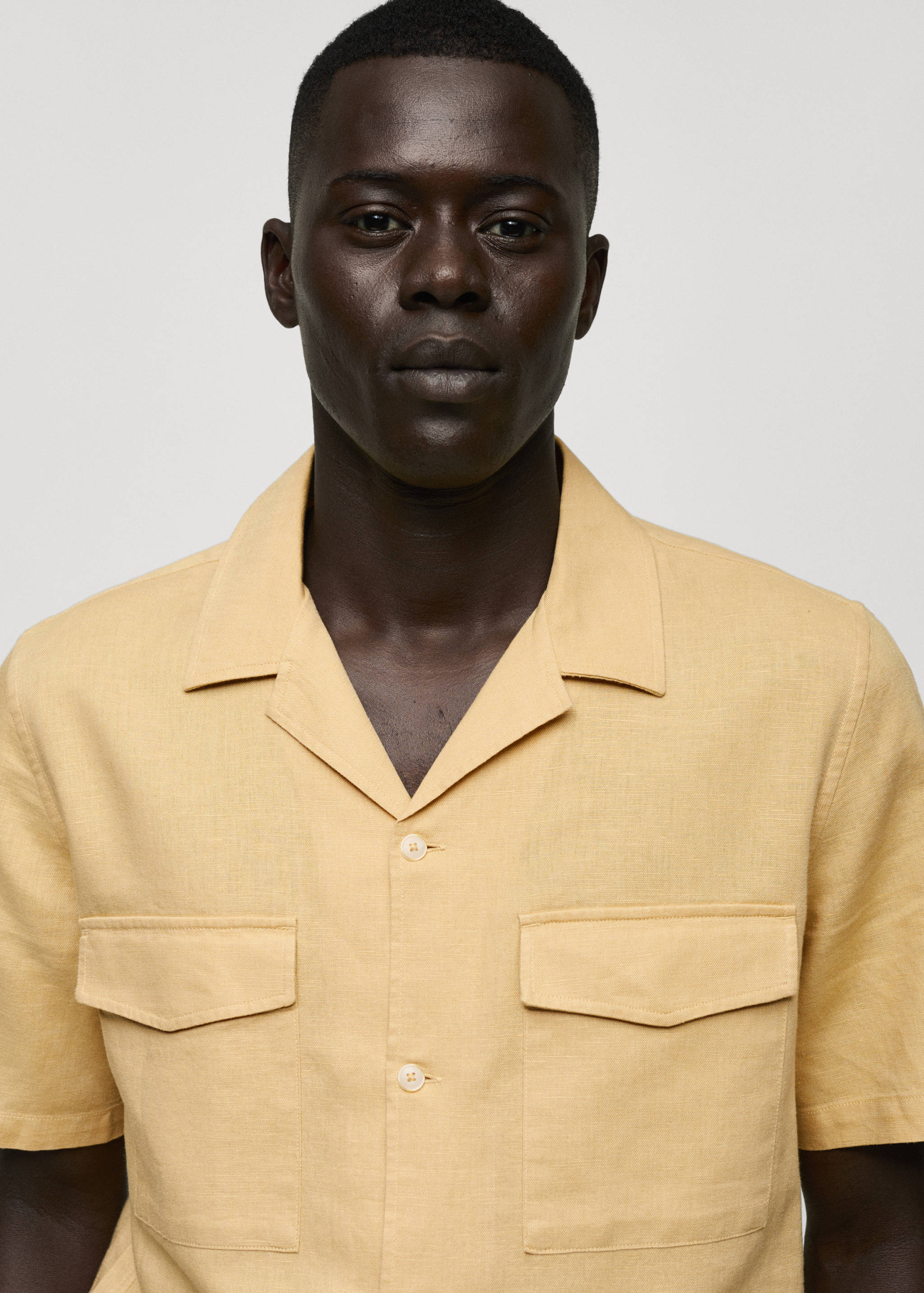 Regular-fit linen cotton shirt - Details of the article 1