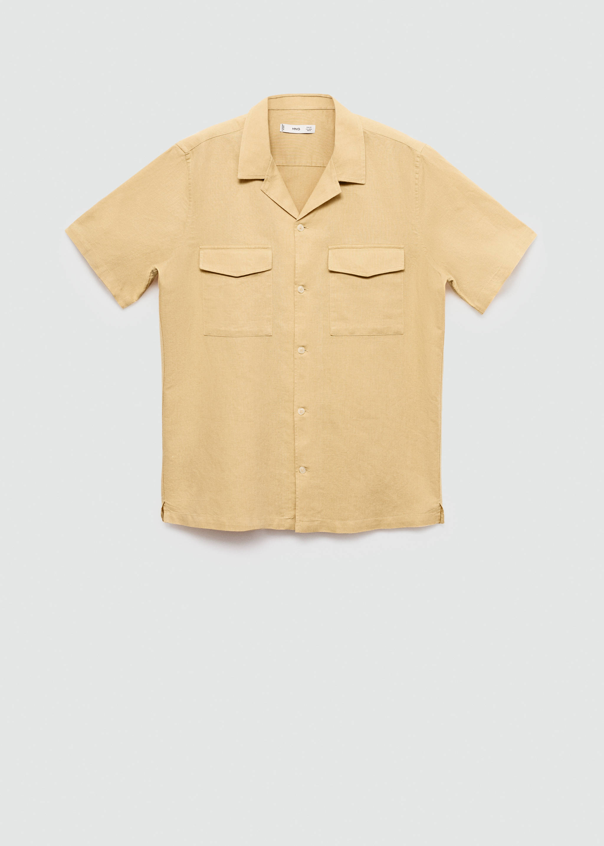 Regular-fit linen cotton shirt - Article without model