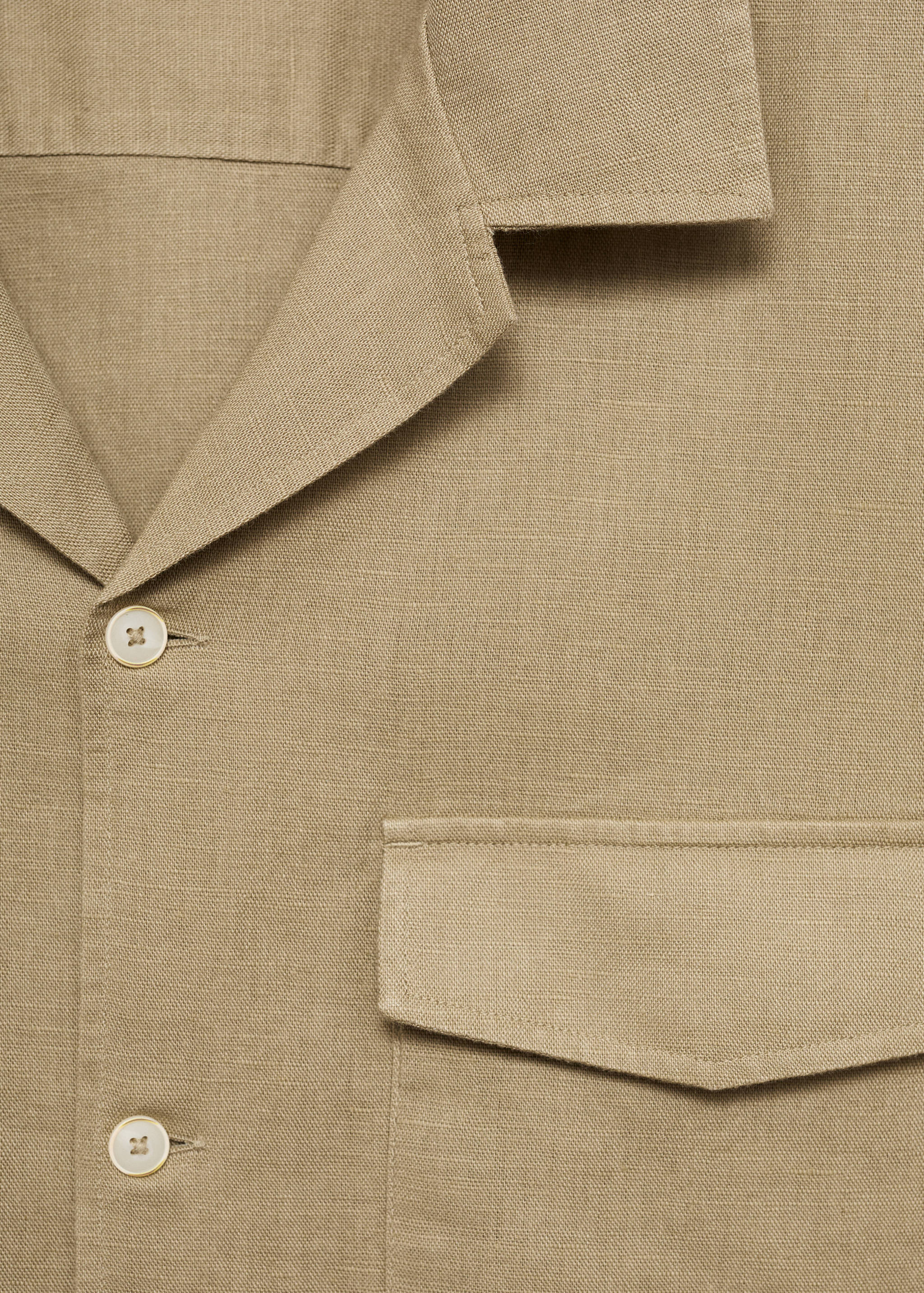 Regular-fit linen cotton shirt - Details of the article 8