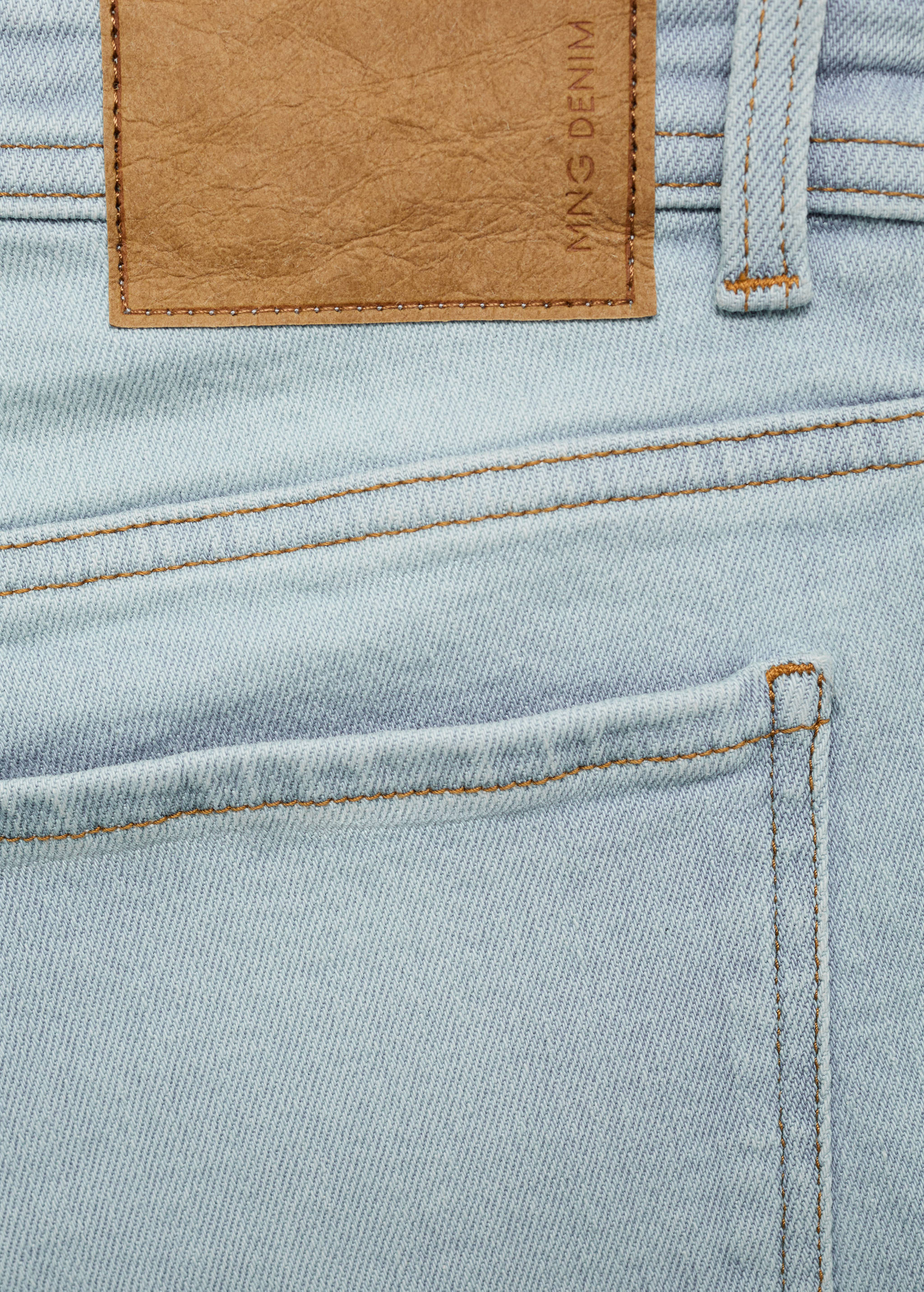 Slim-fit denim bermuda shorts - Details of the article 0