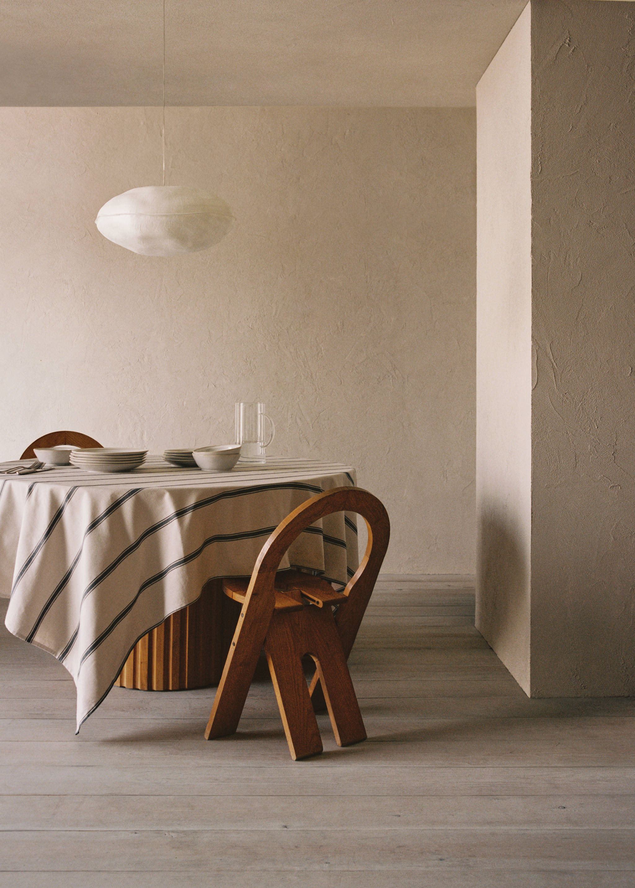 100% cotton striped tablecloth for 6 to 8 diners - Details of the article 6