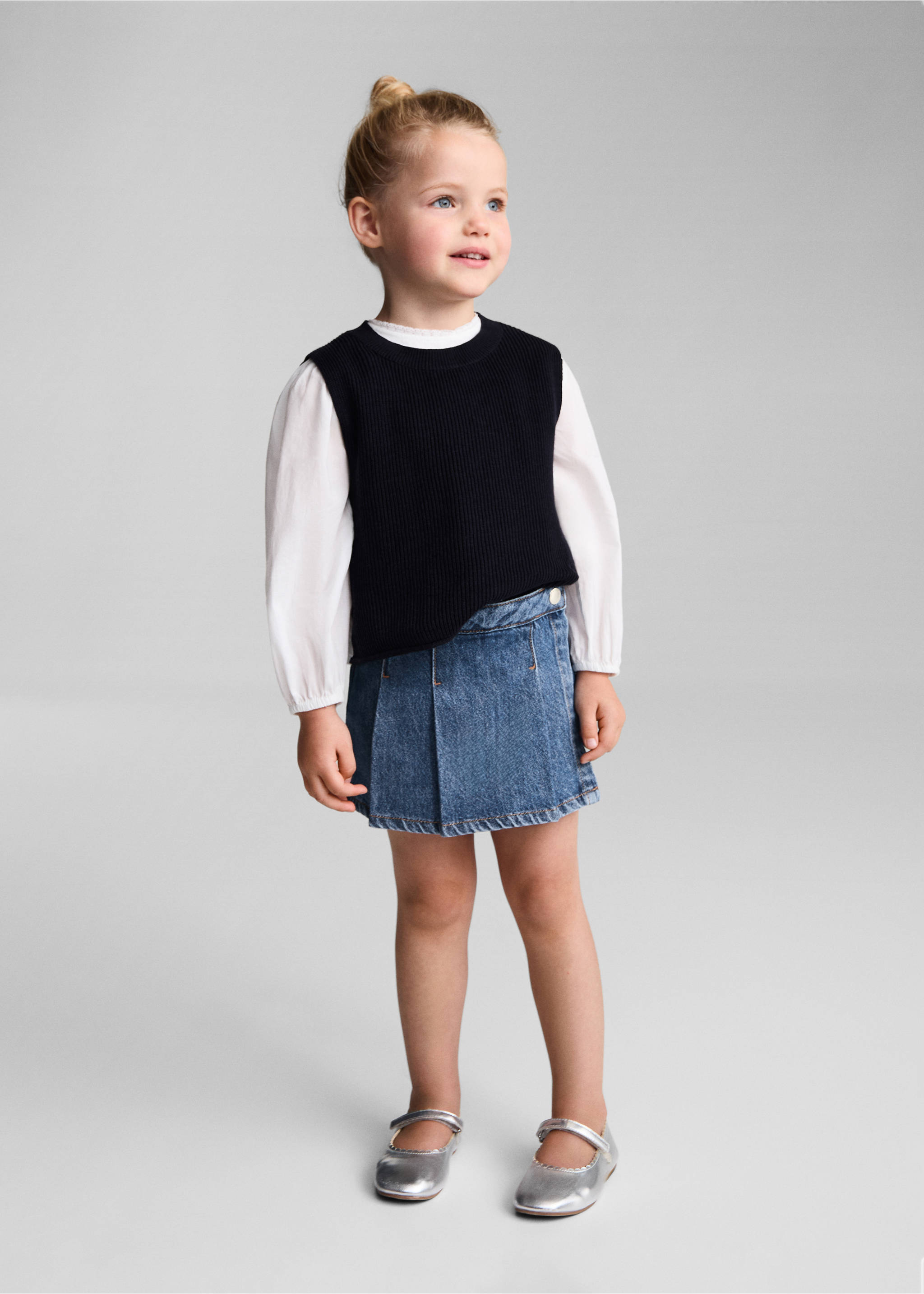 Denim skirt trousers - General plane, Medium Blue. Ref: 77070578-00.