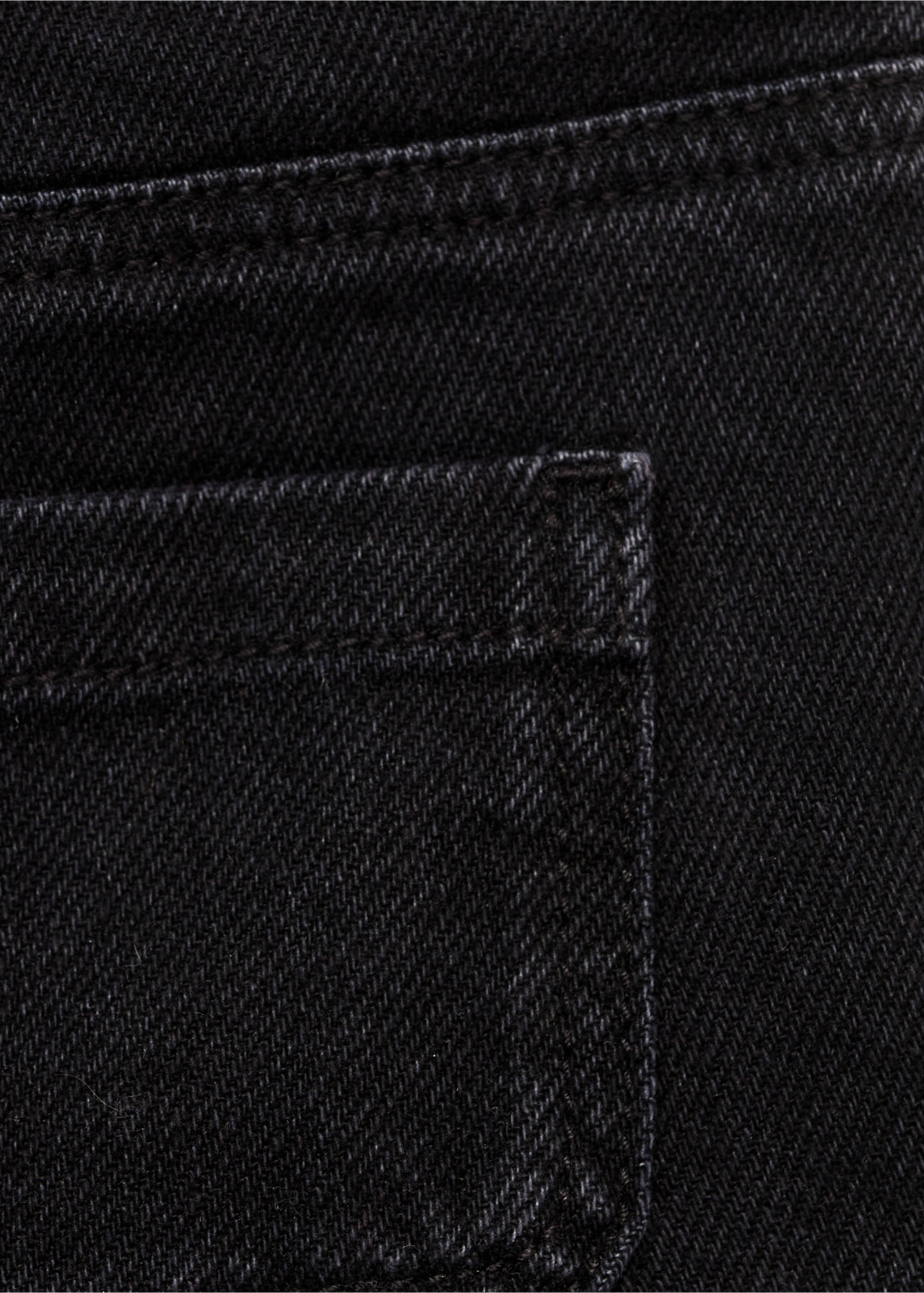 Denim skirt pants - Details of the article 8, Black denim. Ref: 77070578-00.