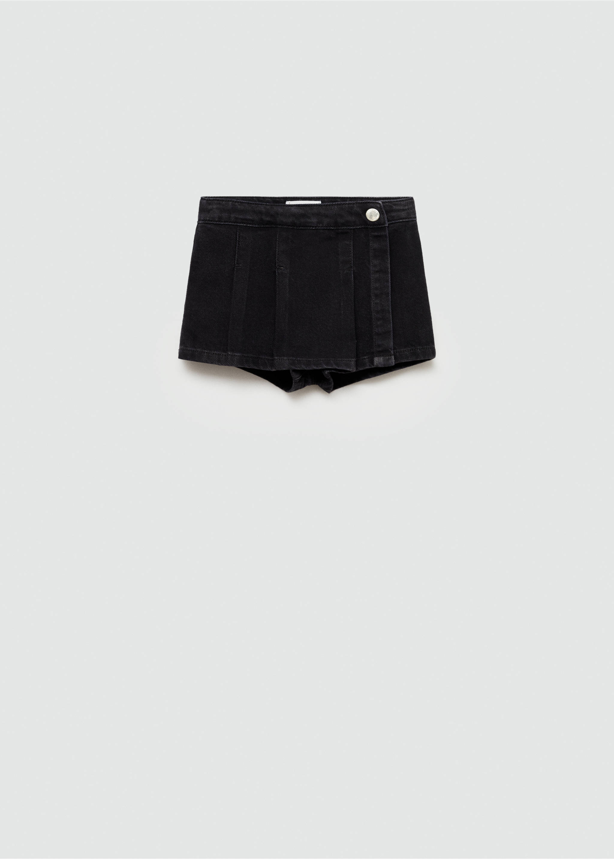Denim skirt pants - Article without model, Black denim. Ref: 77070578-00.