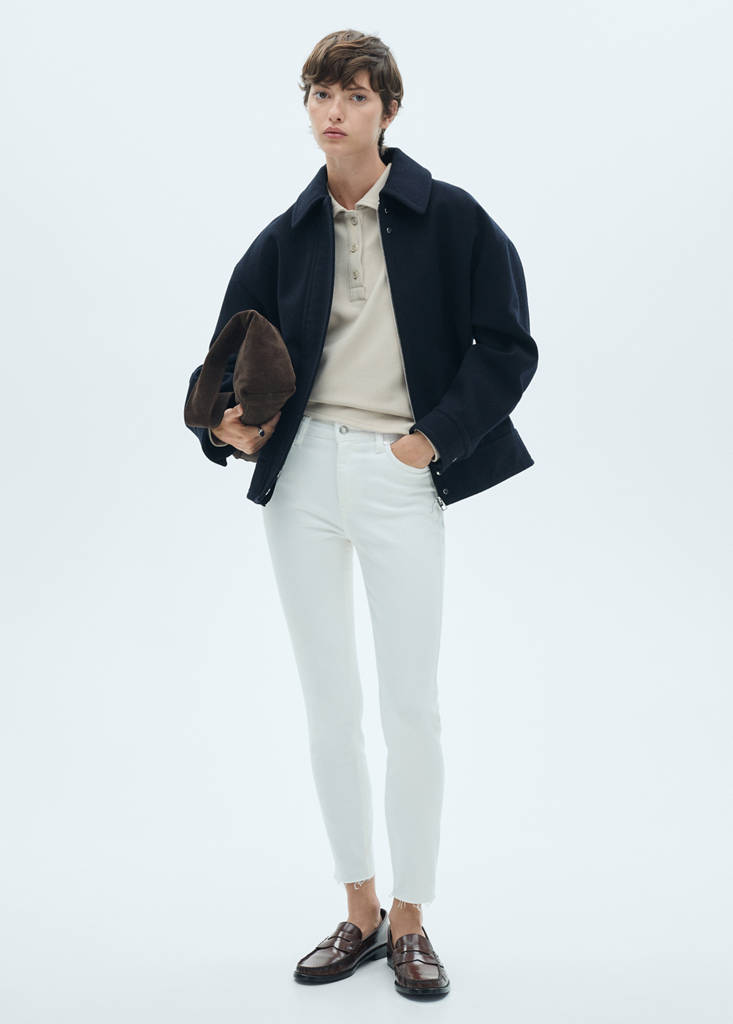 Skinny cropped jeans — White