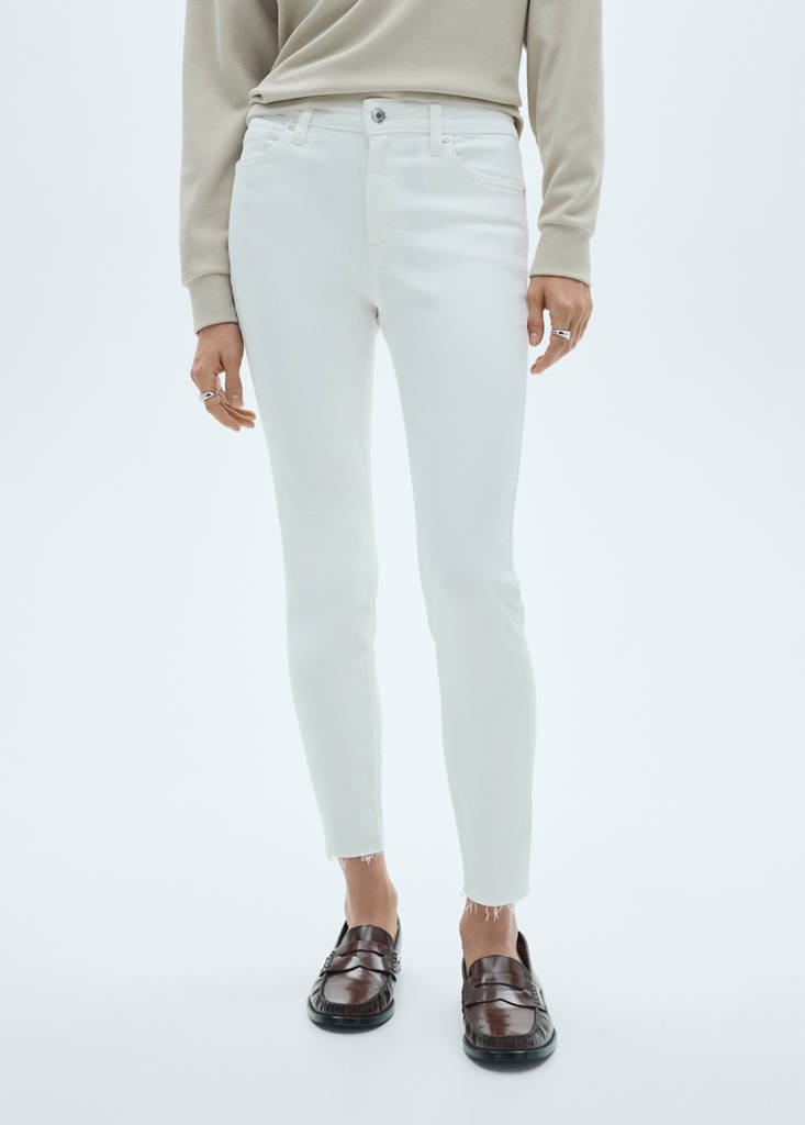 Skinny cropped jeans — White