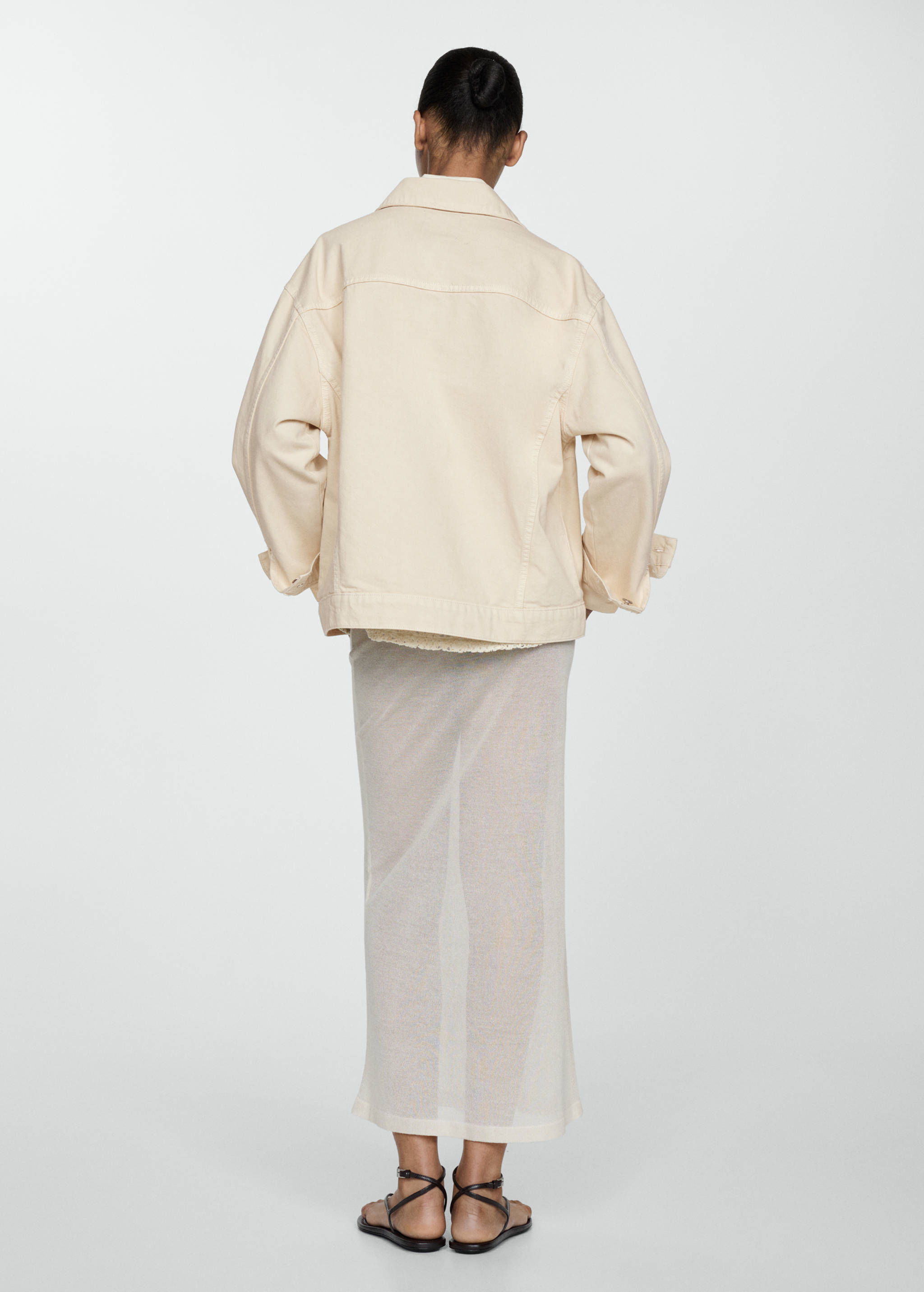 Oversize denim jacket - Reverse of the article