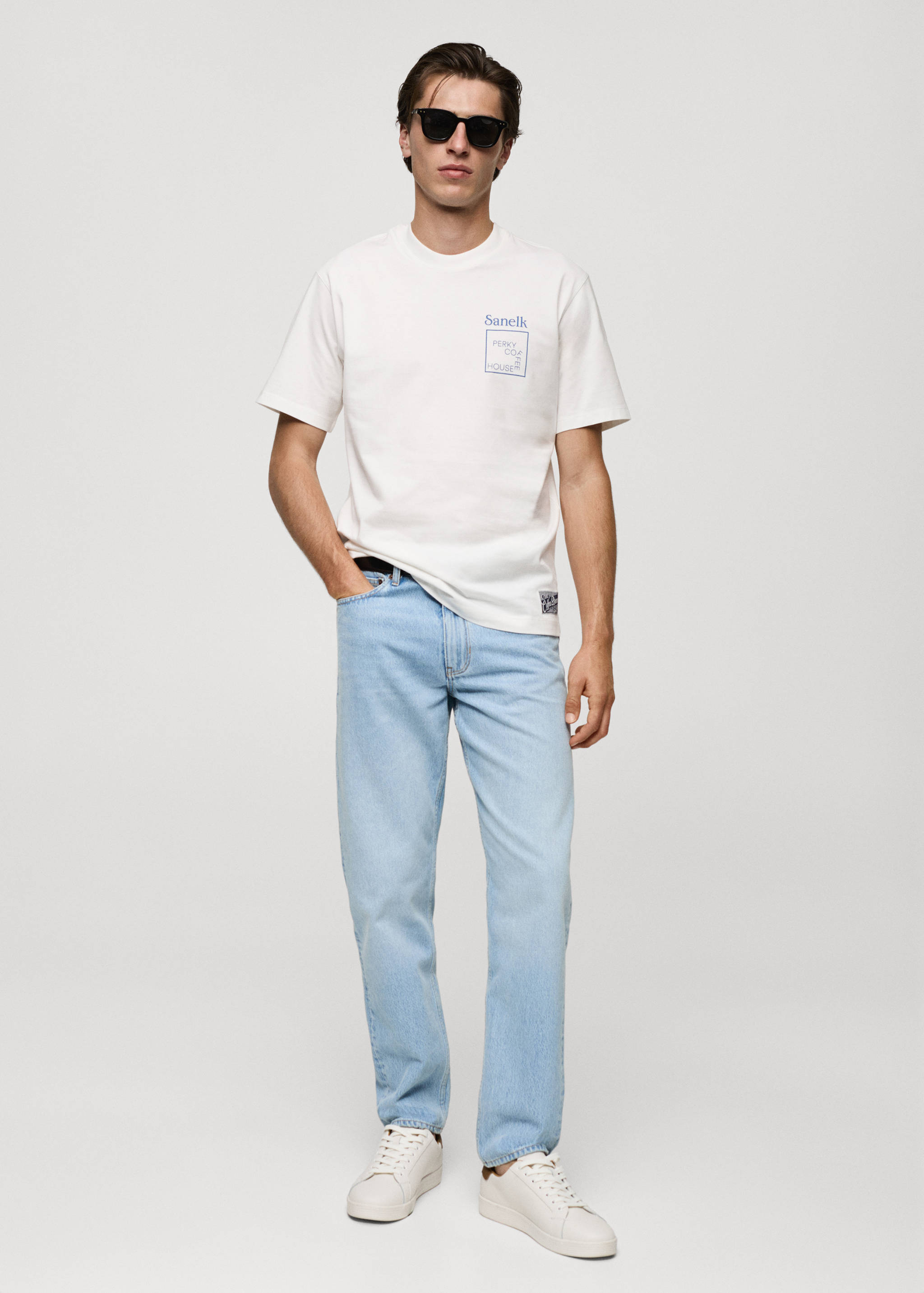 常规版型印花纯棉 T 恤 - null