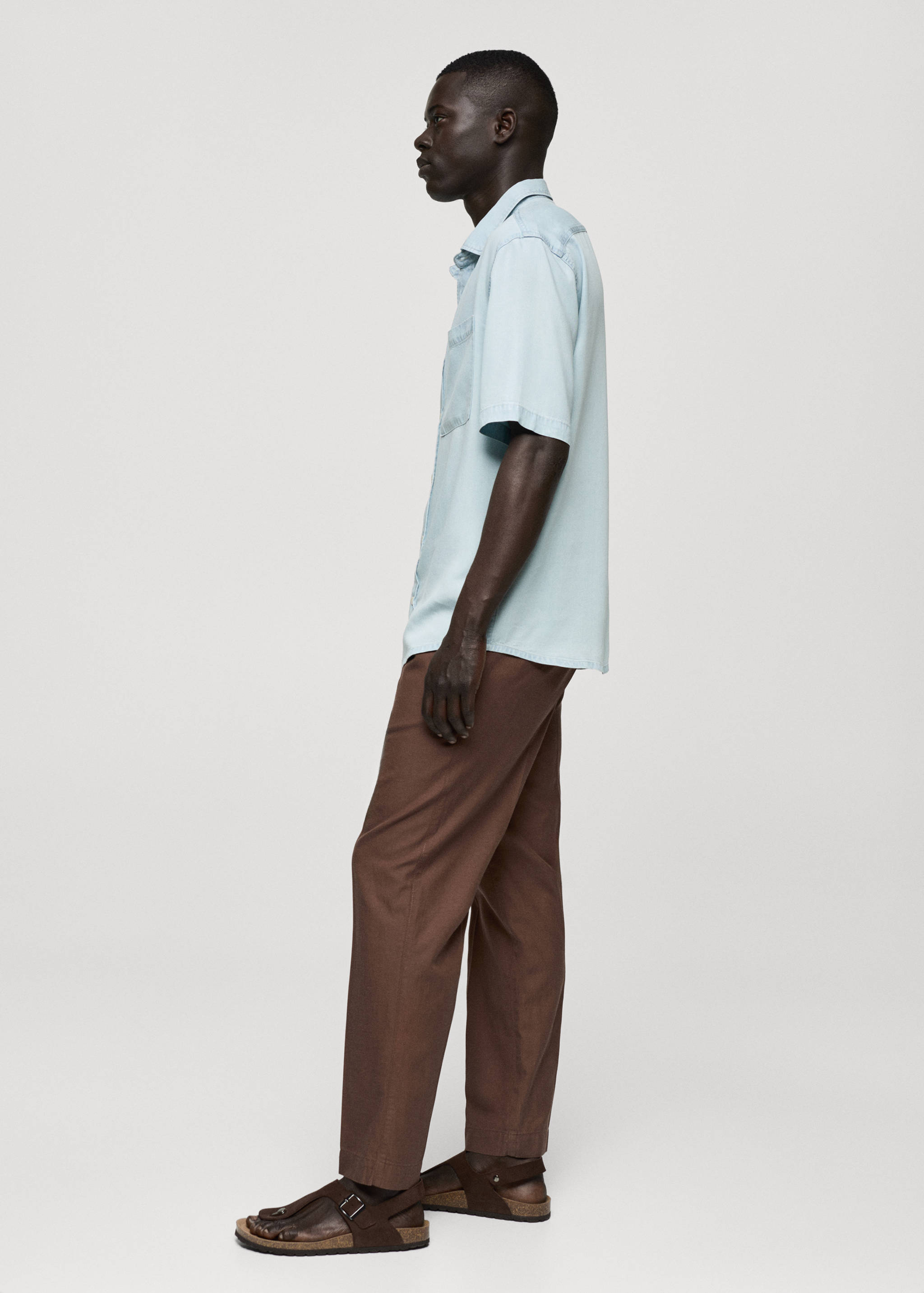 Regular-fit 100% Tencel shirt - Details of the article 2