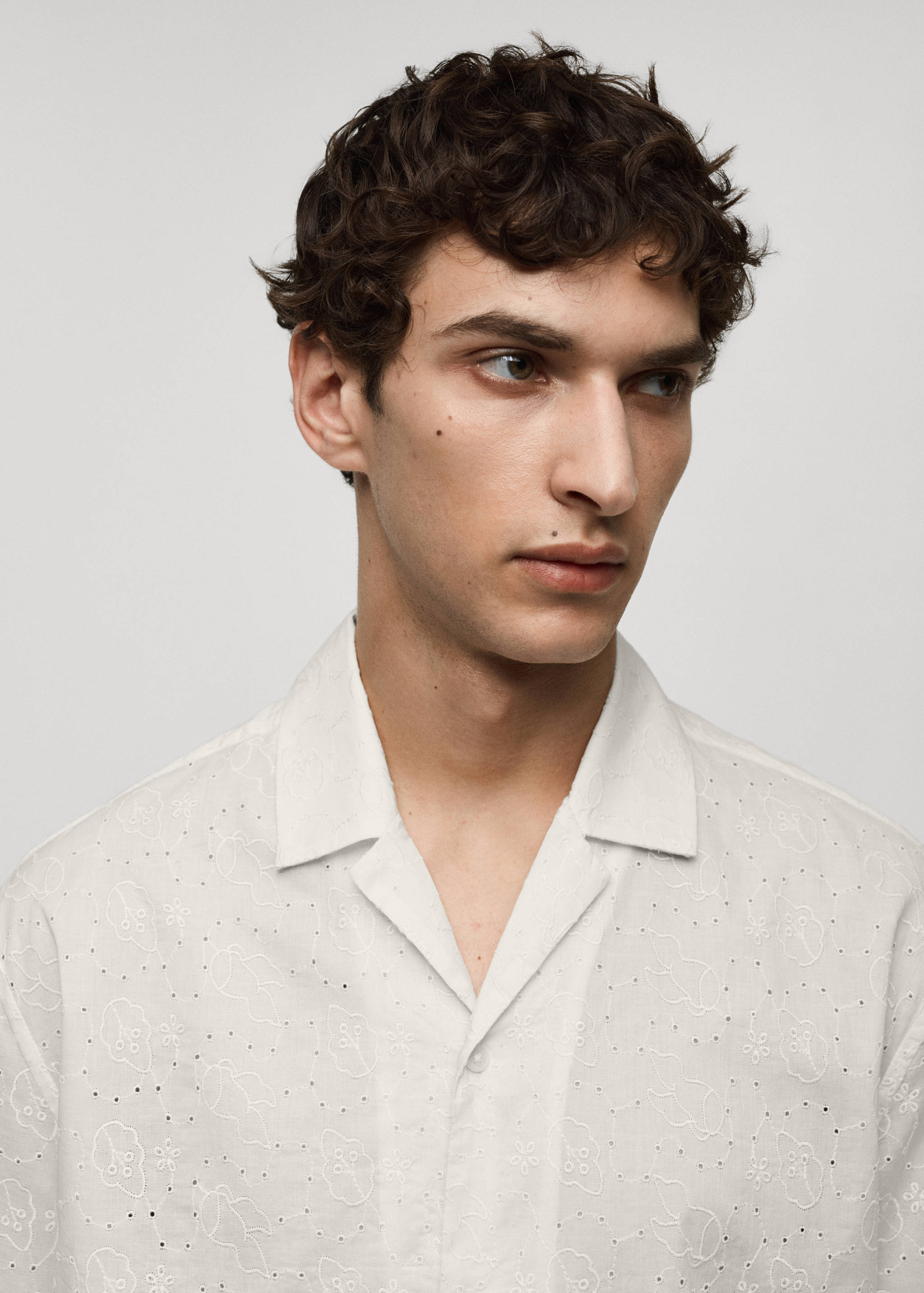 Relaxed-fit 100% cotton embroidered shirt - Details of the article 1