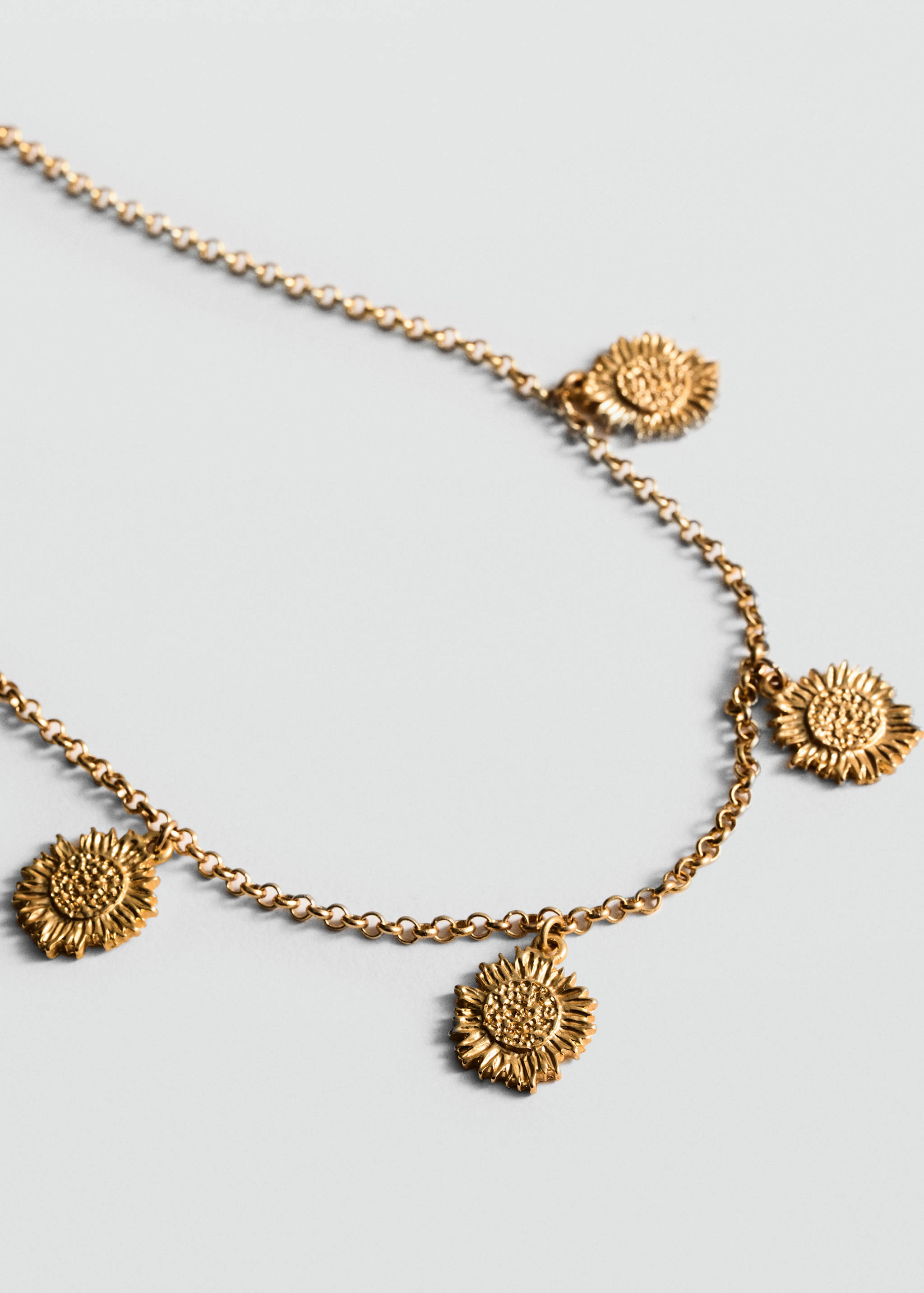 Flower pendant necklace - Medium plane