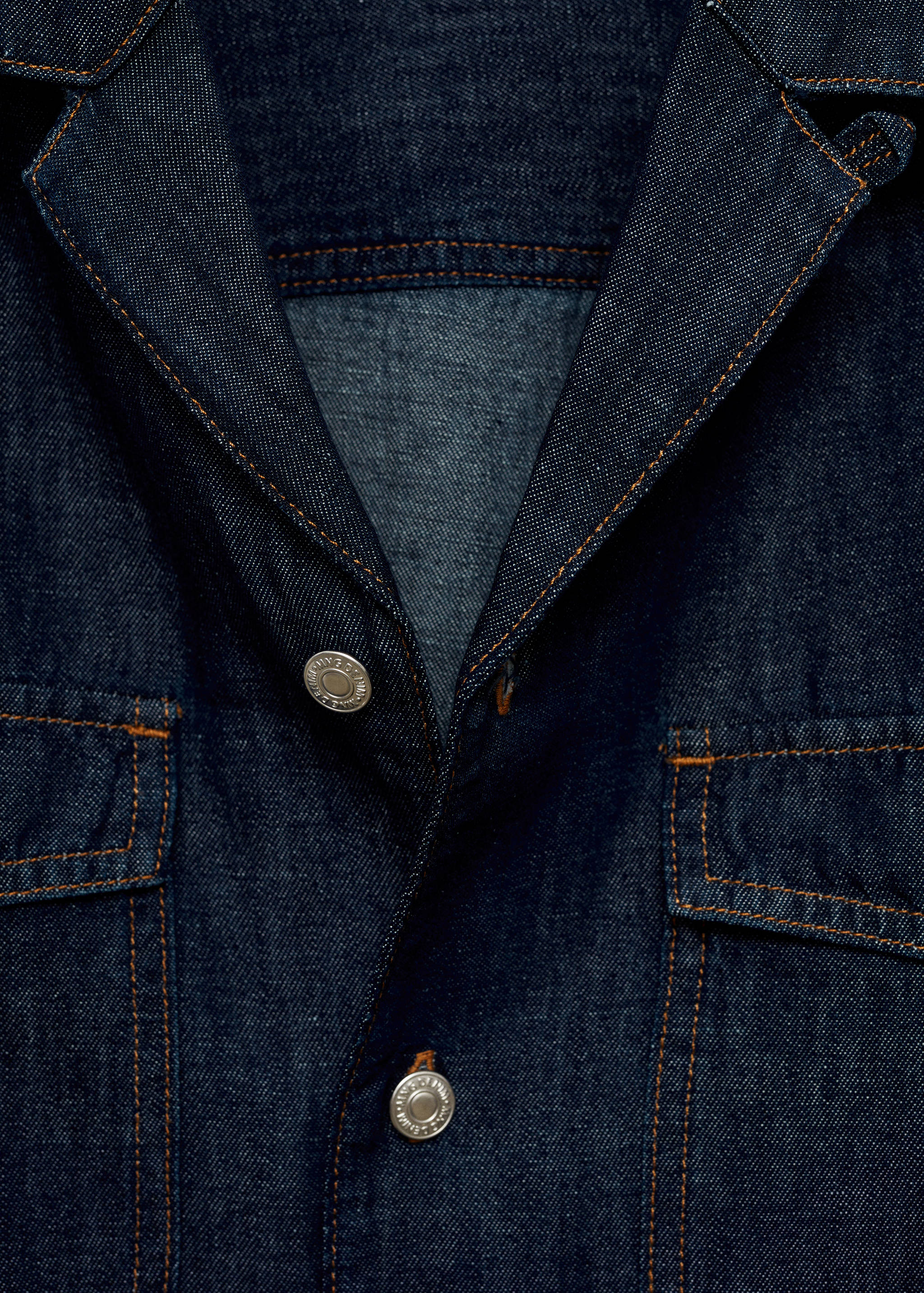 棉质亚麻牛仔衬衫 - null