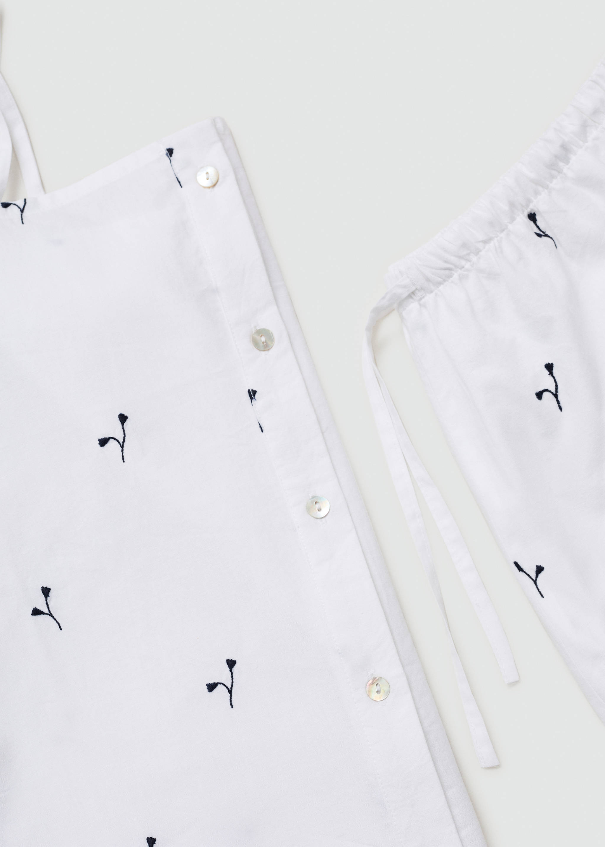 Embroidered two-piece pyjamas - Details of the article 8