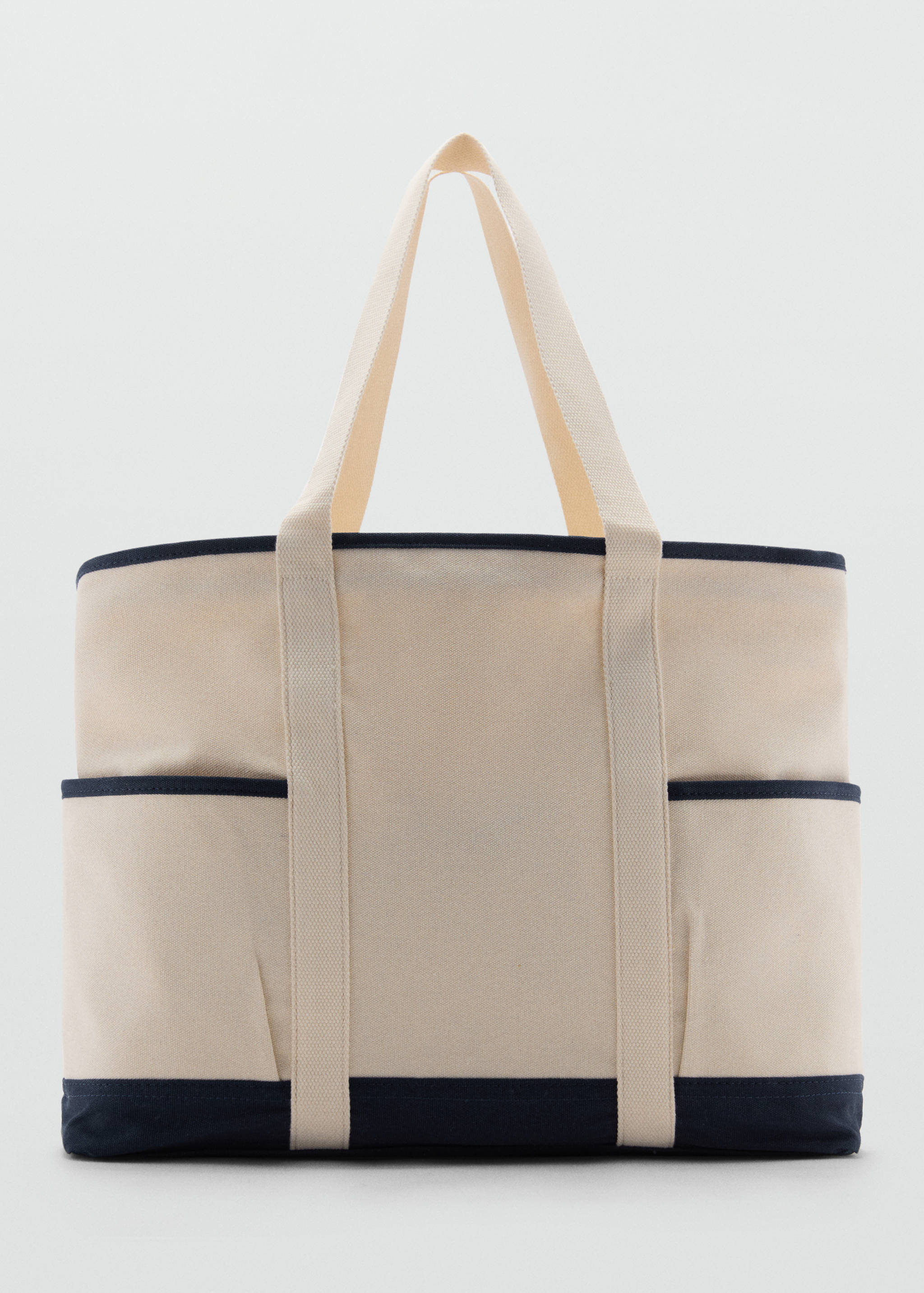 Contrasting cotton canvas bag - Article without model