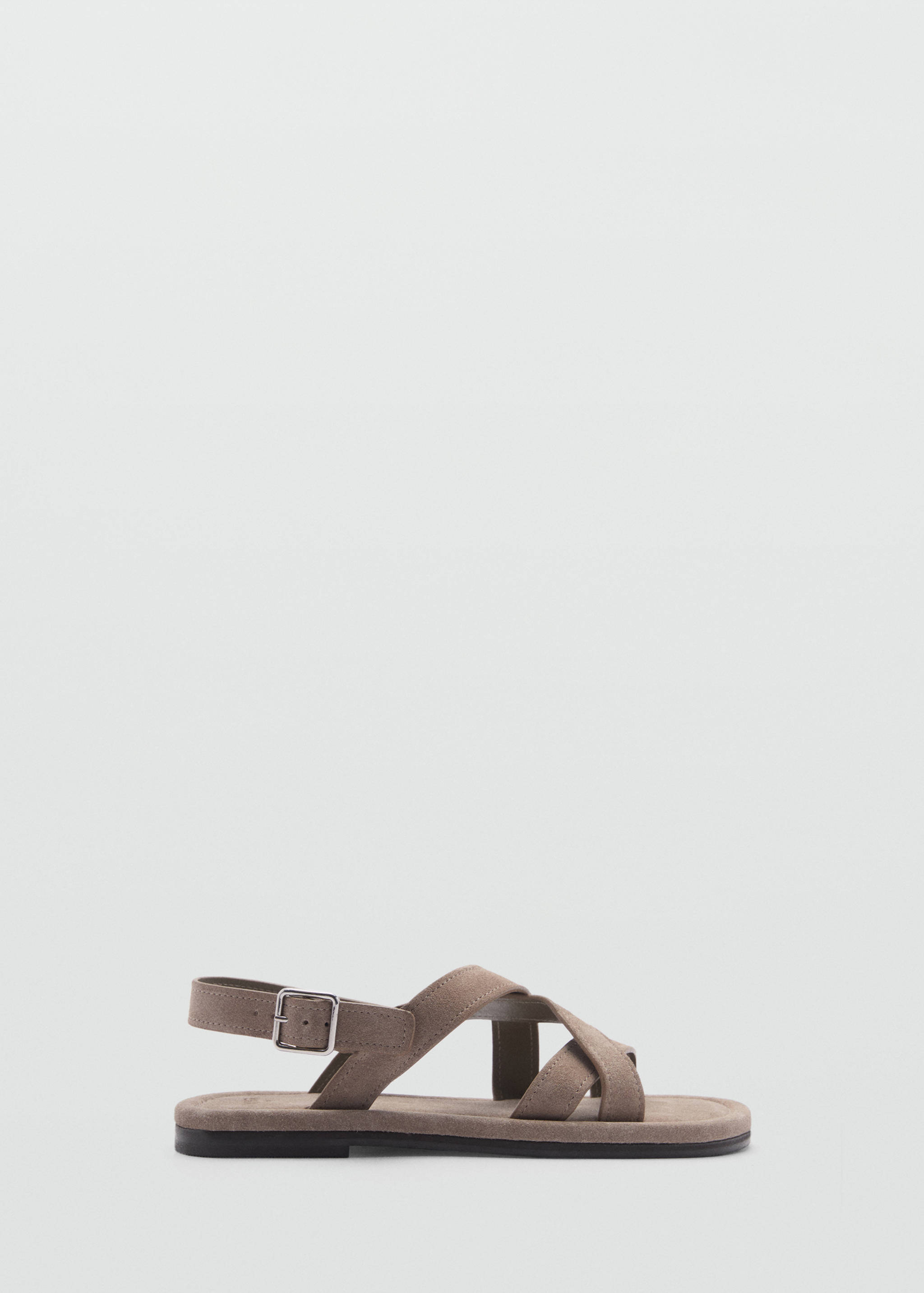 Suede leather sandals with crossed straps - Article without model