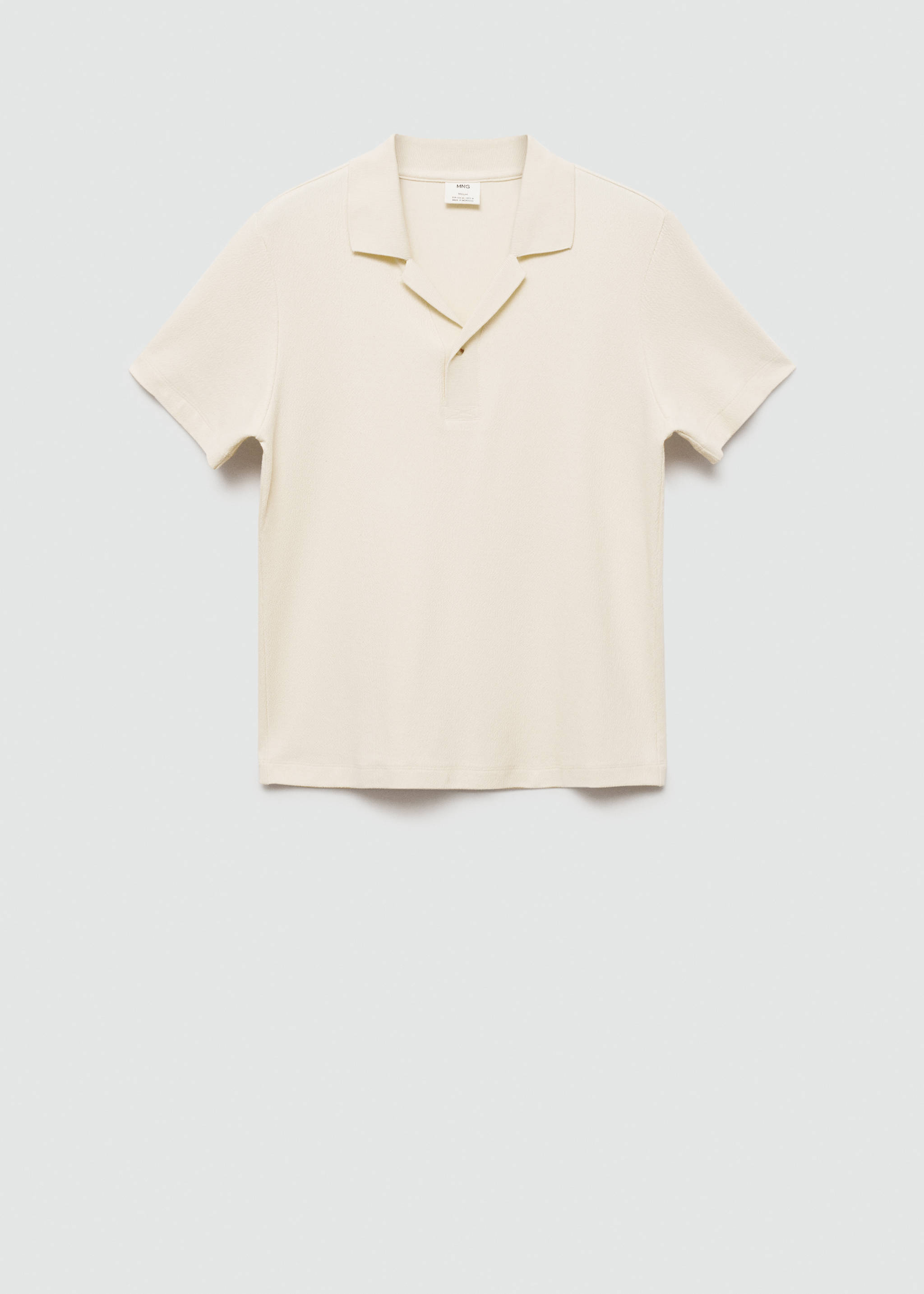 常规版型纹理棉质Polo衫 - null