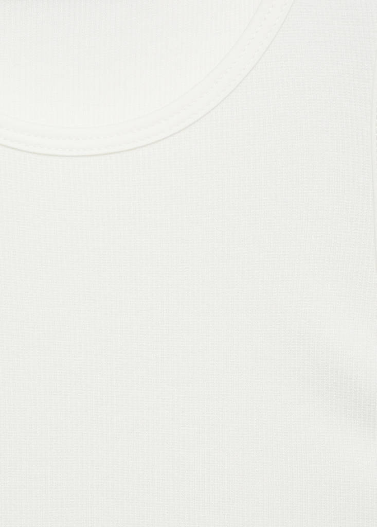Top with satin details — White