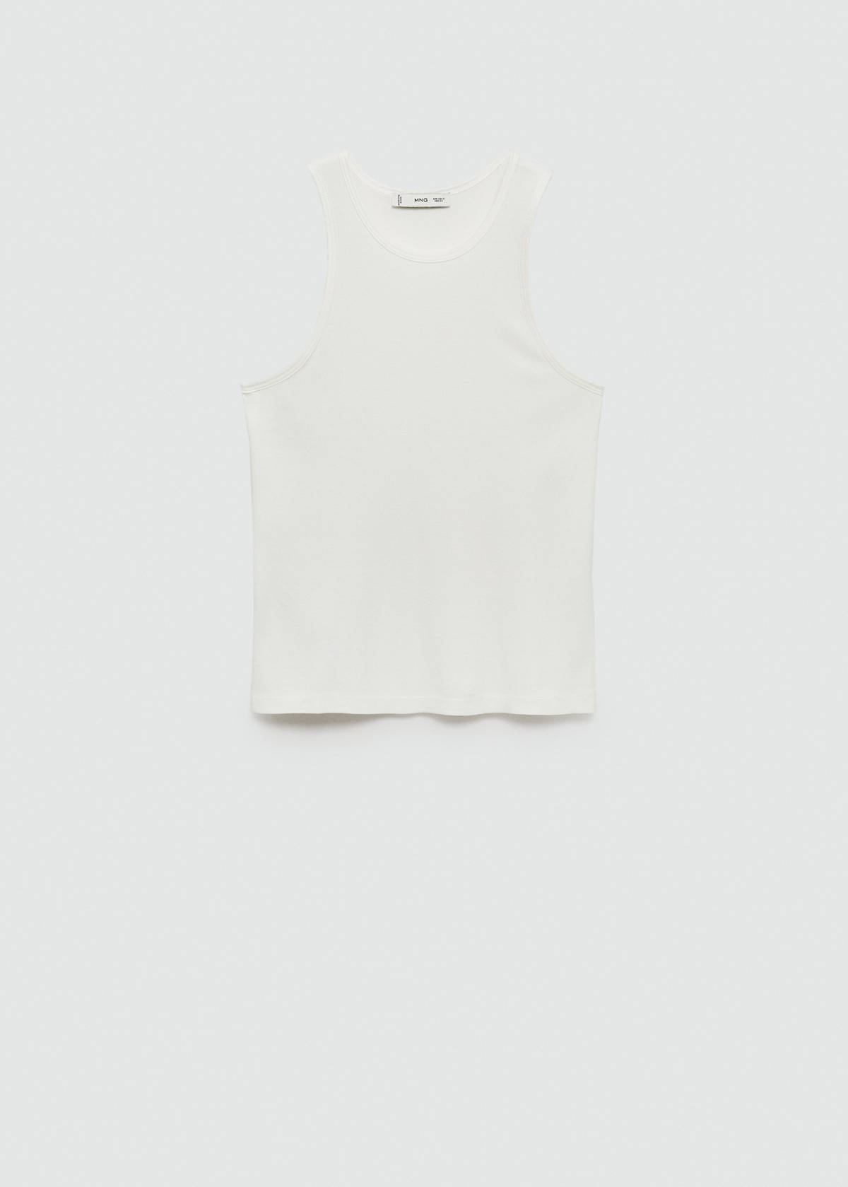 Top with satin details — White