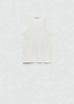 Top with satin details — White 5
