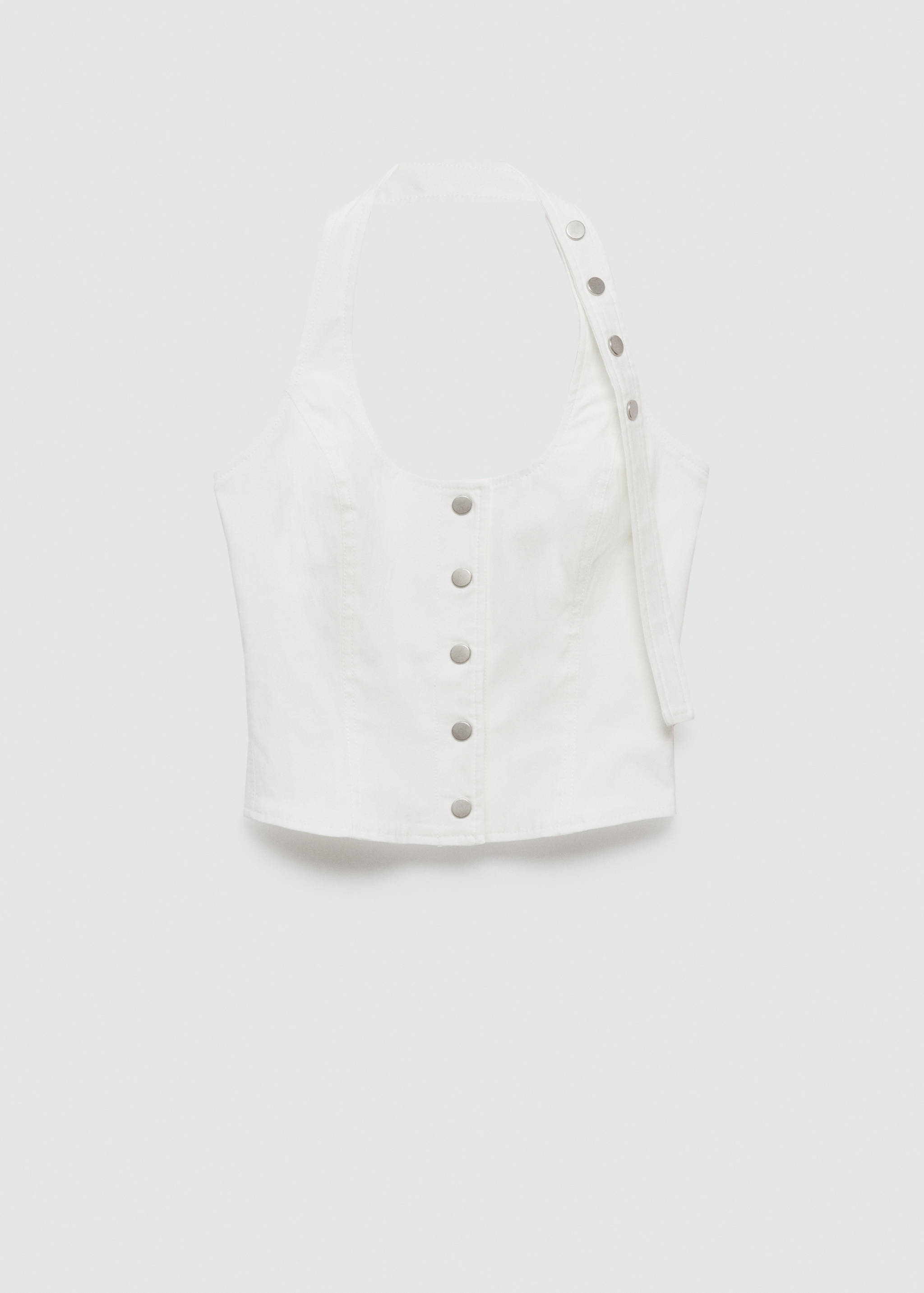 Halter-neck top with buttons - Article without model