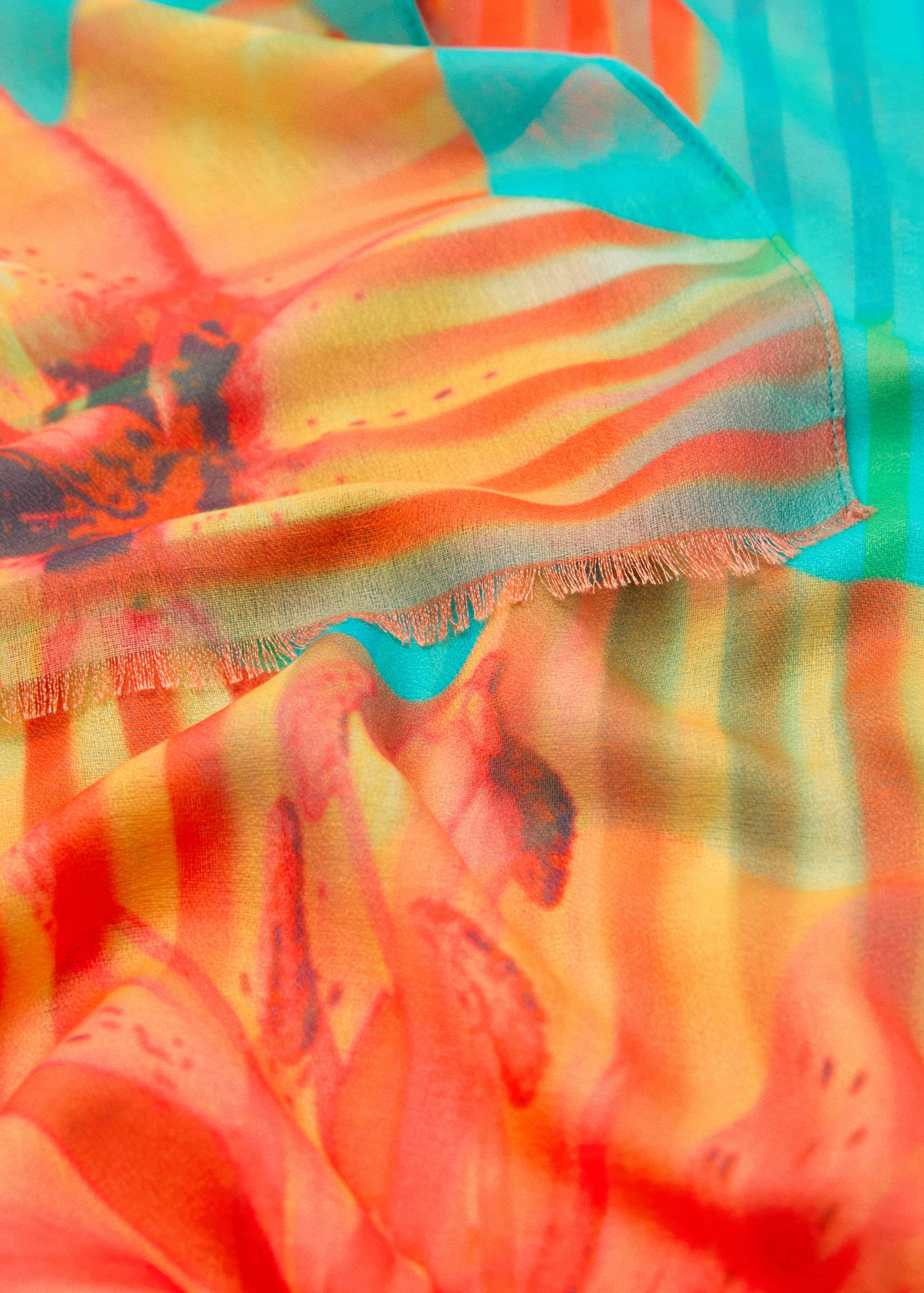 Floral print scarf - Medium plane