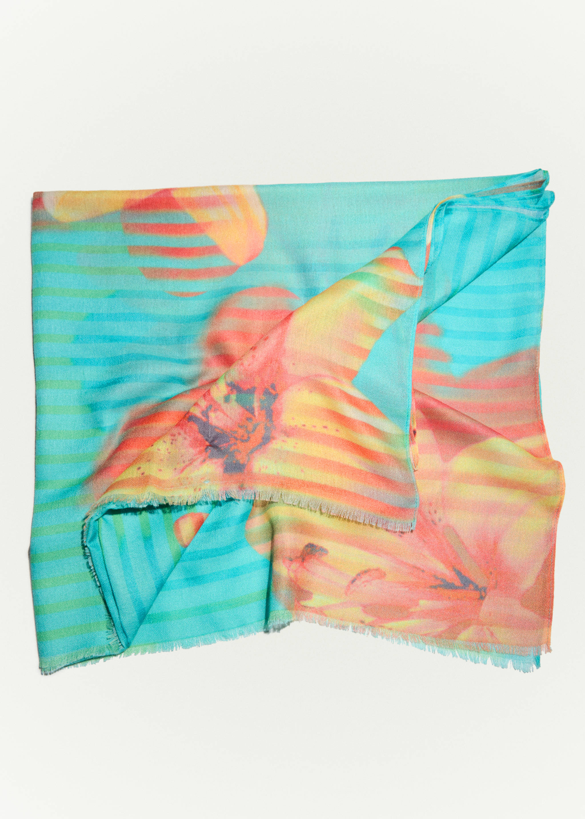 Floral print scarf - Details of the article 6