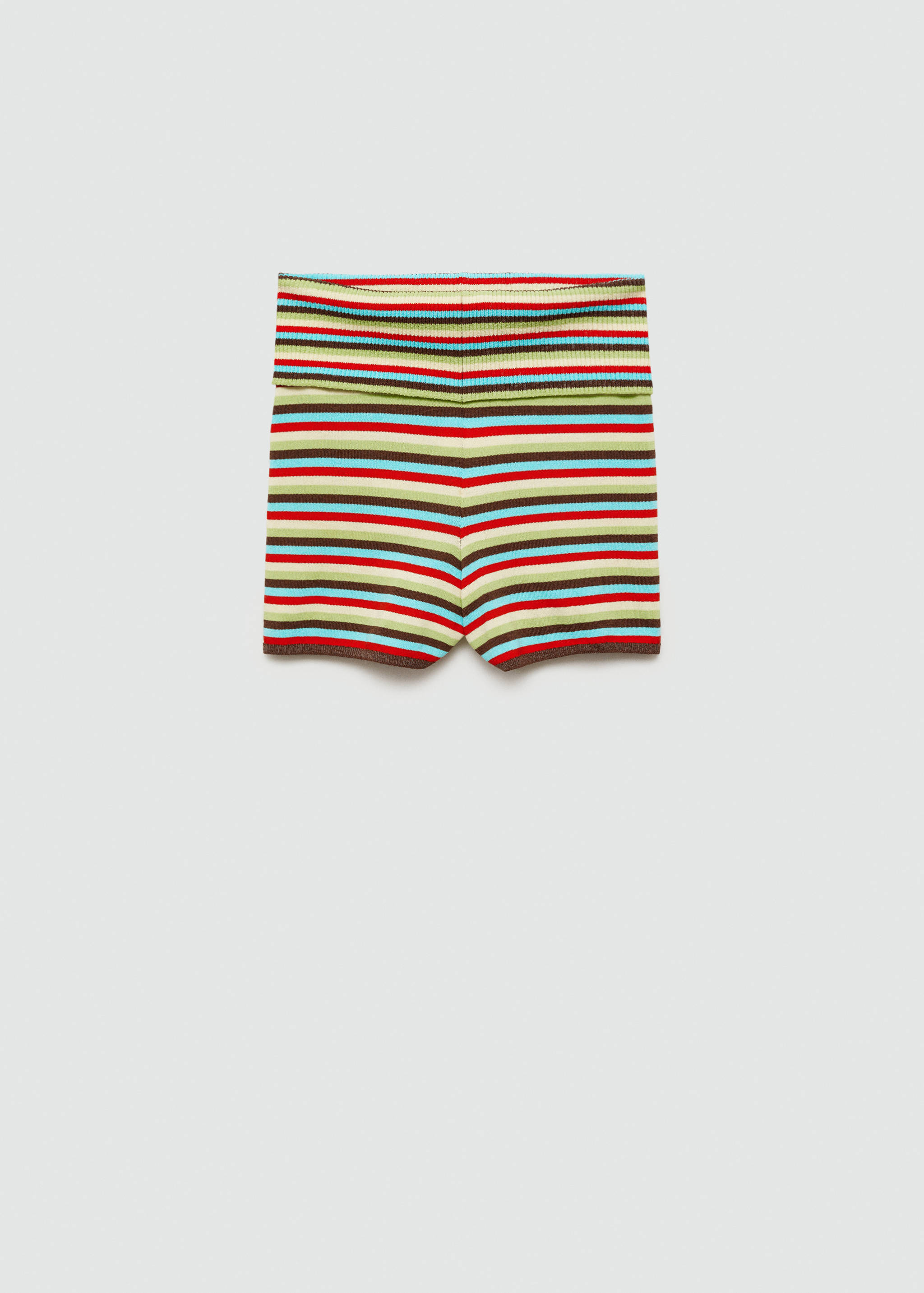 Striped knitted shorts - Article without model