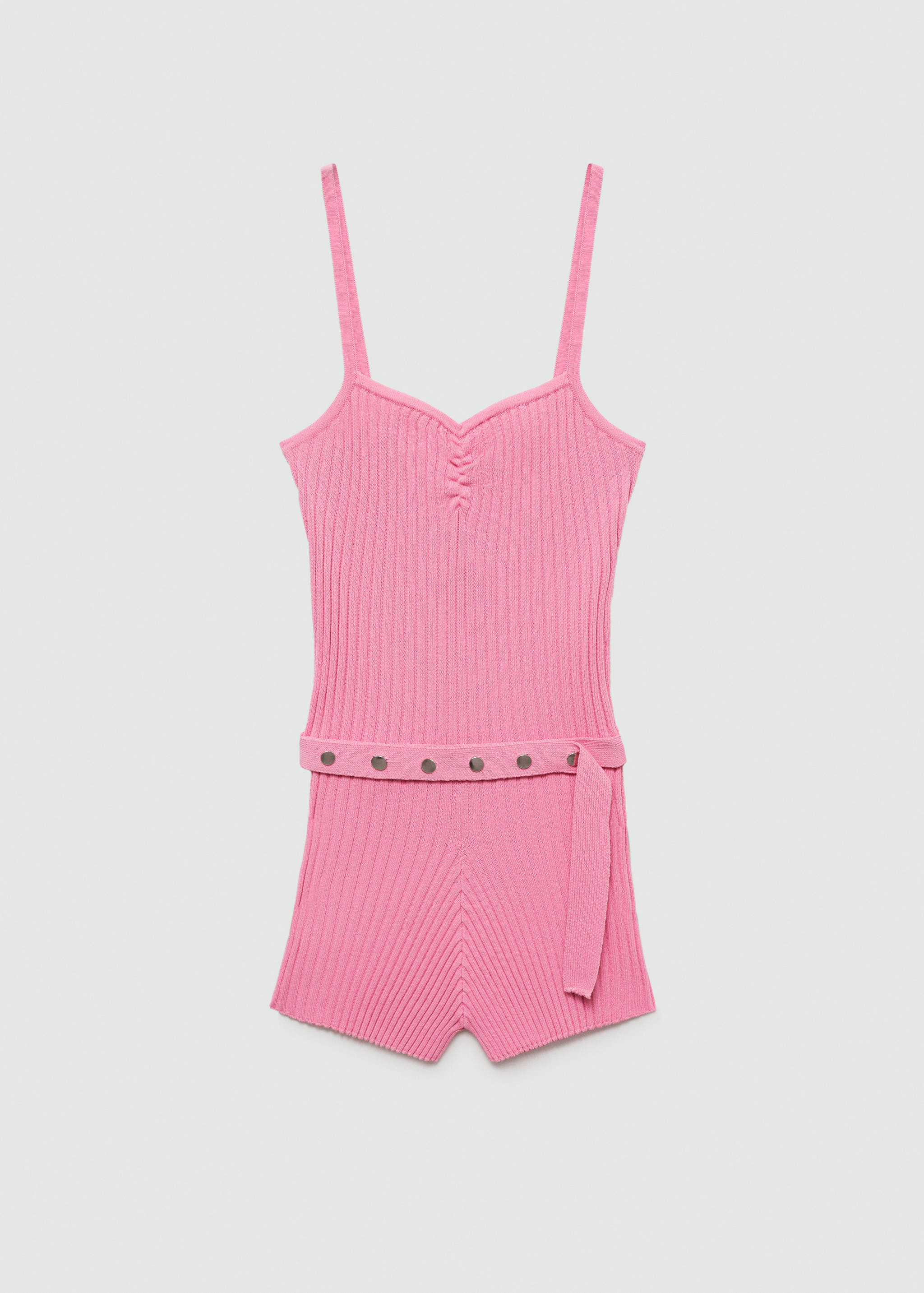 Трикотажный комбинезон с поясом - Изделие без модели