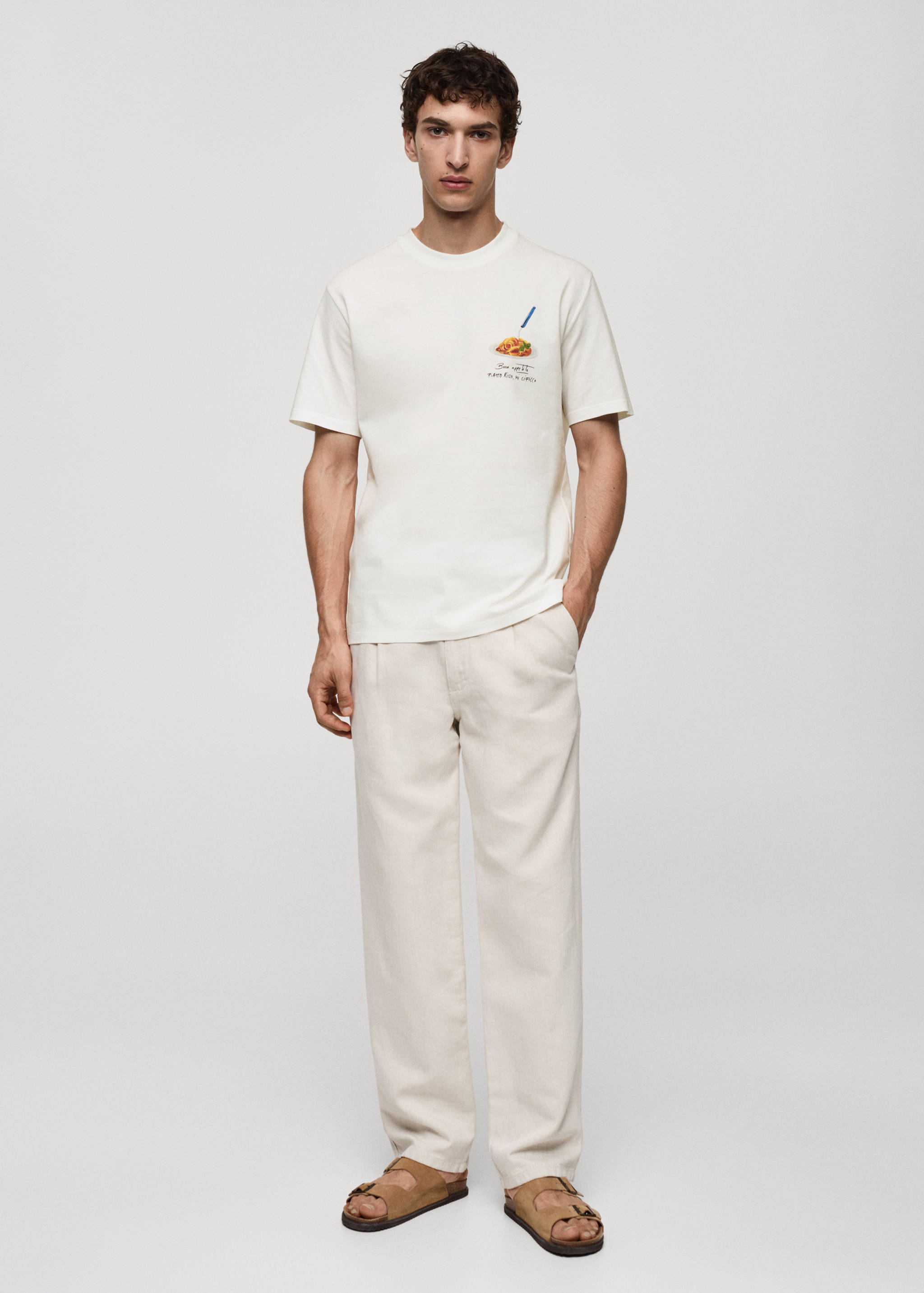 100%棉质印花T恤 - null