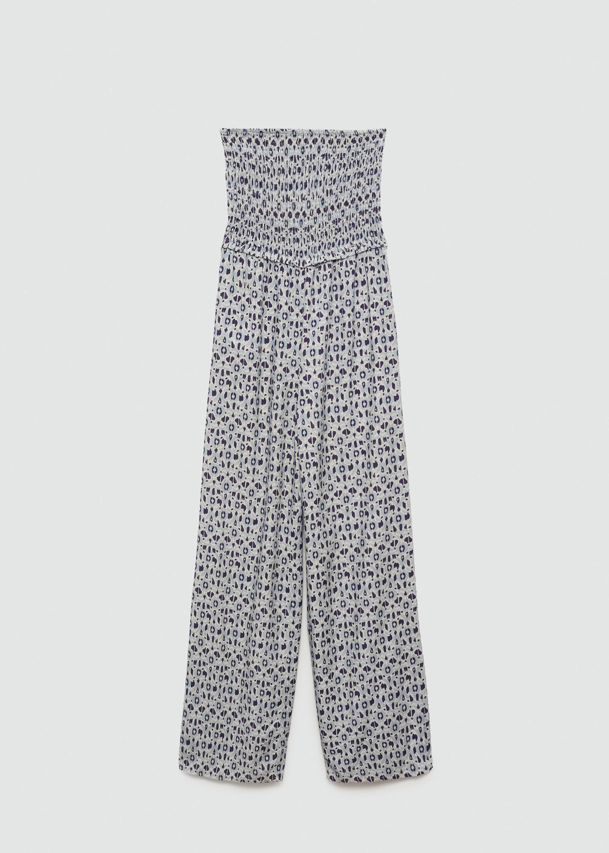 Printed strapless jumpsuit - Article without model