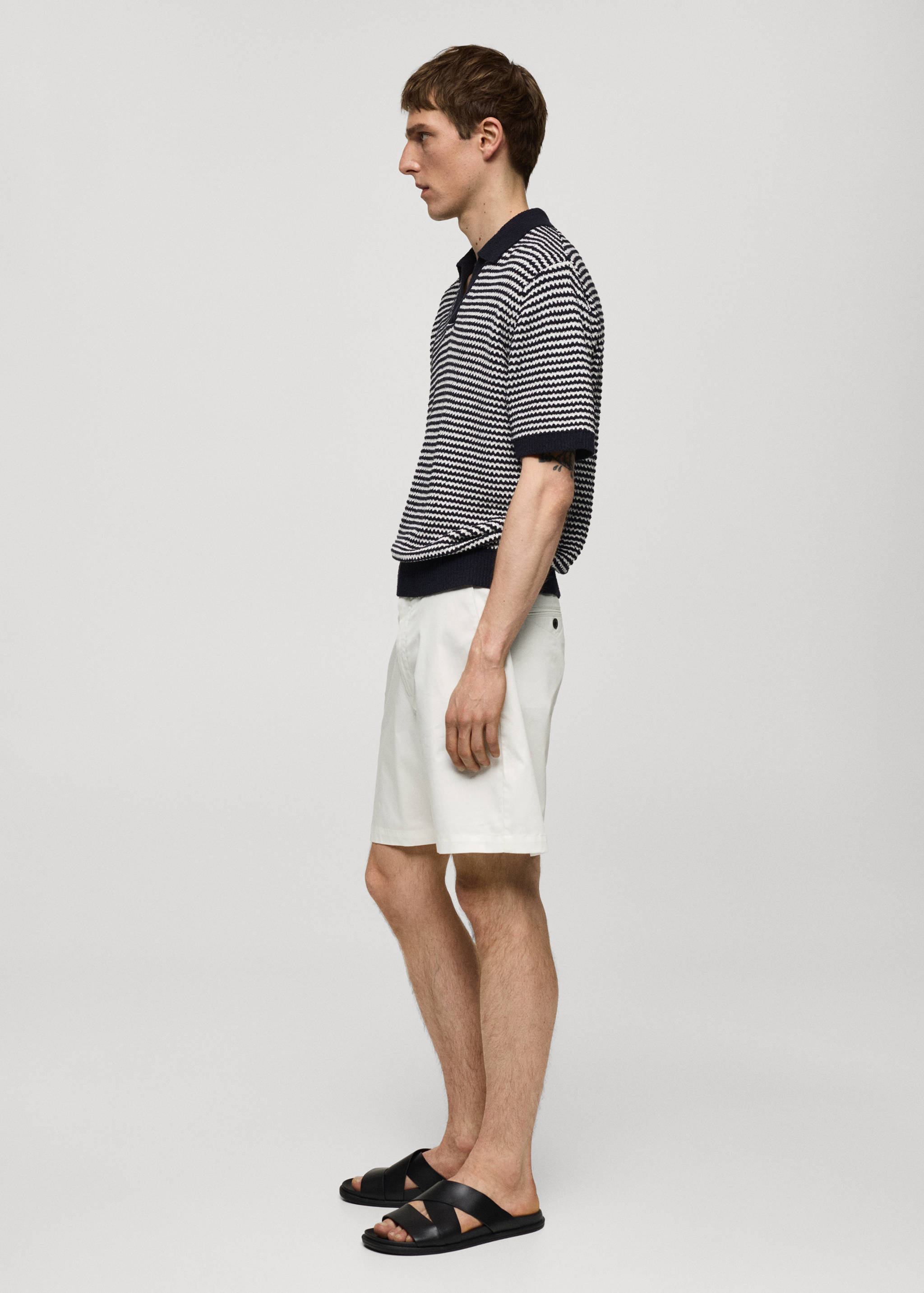 Slim fit cotton Bermuda shorts - Details of the article 2