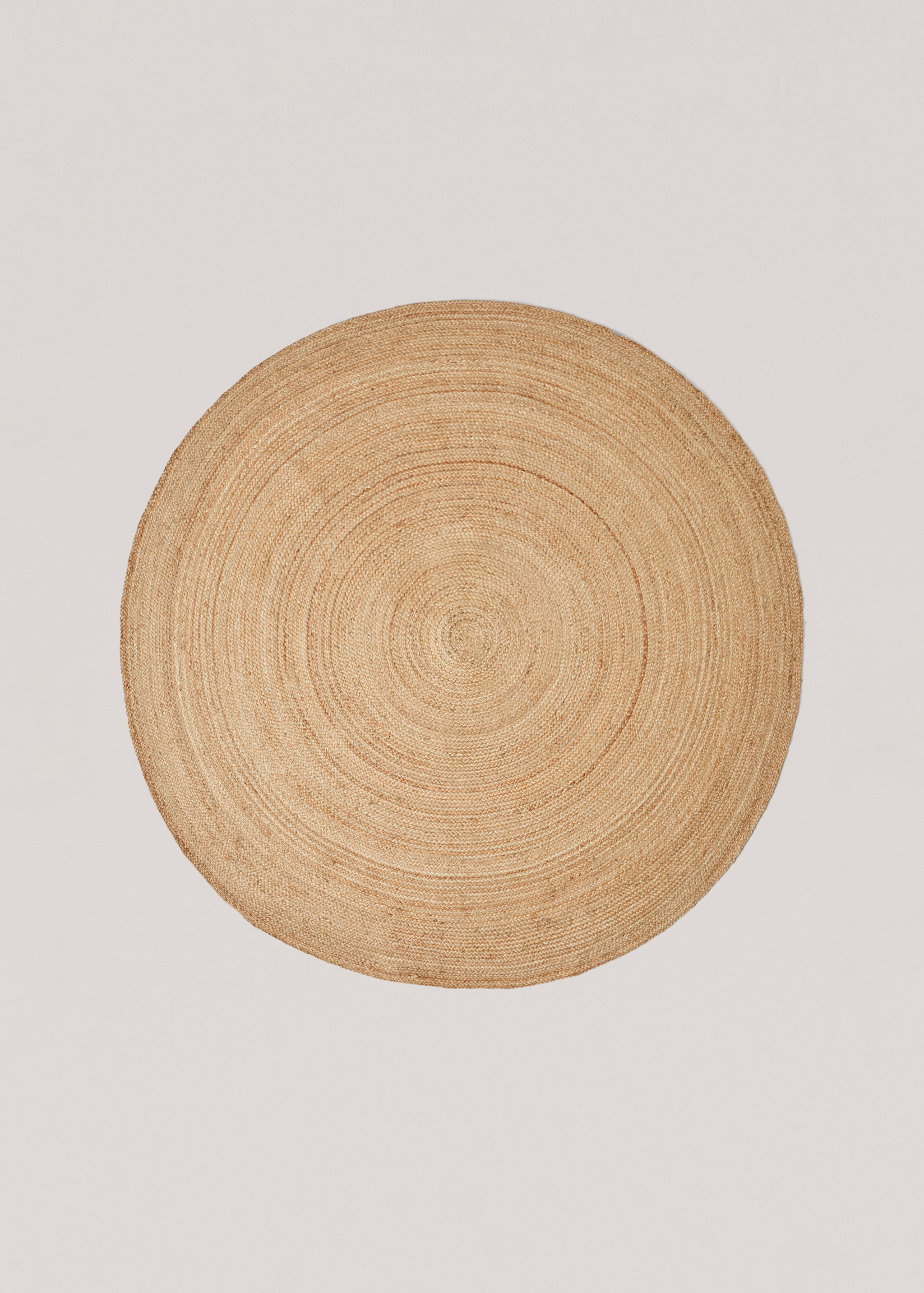 Medium natural fibre round rug - Article without model