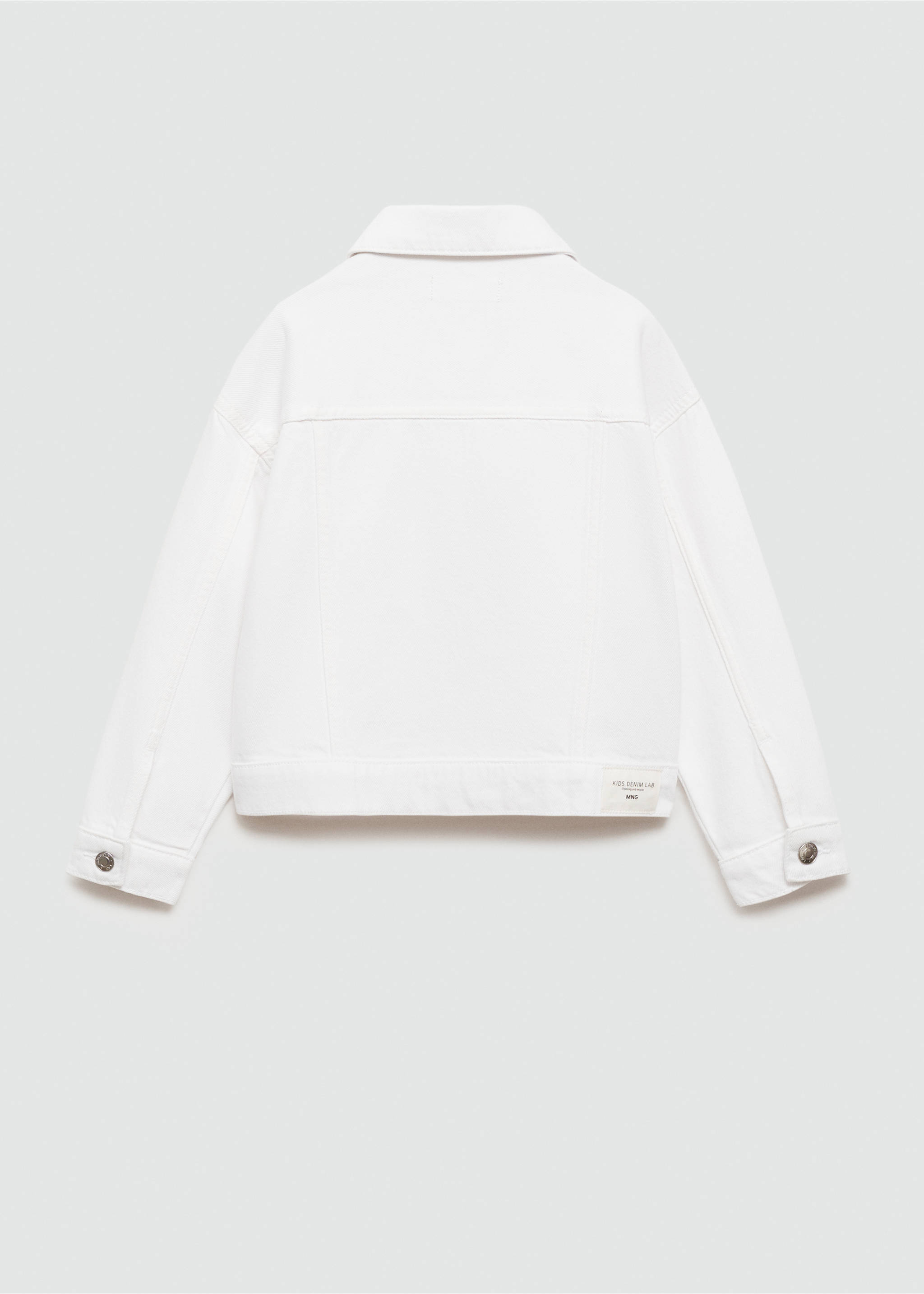 Blouson jean poches - Verso de l’article, Blanc. Ref: 77071009-00.