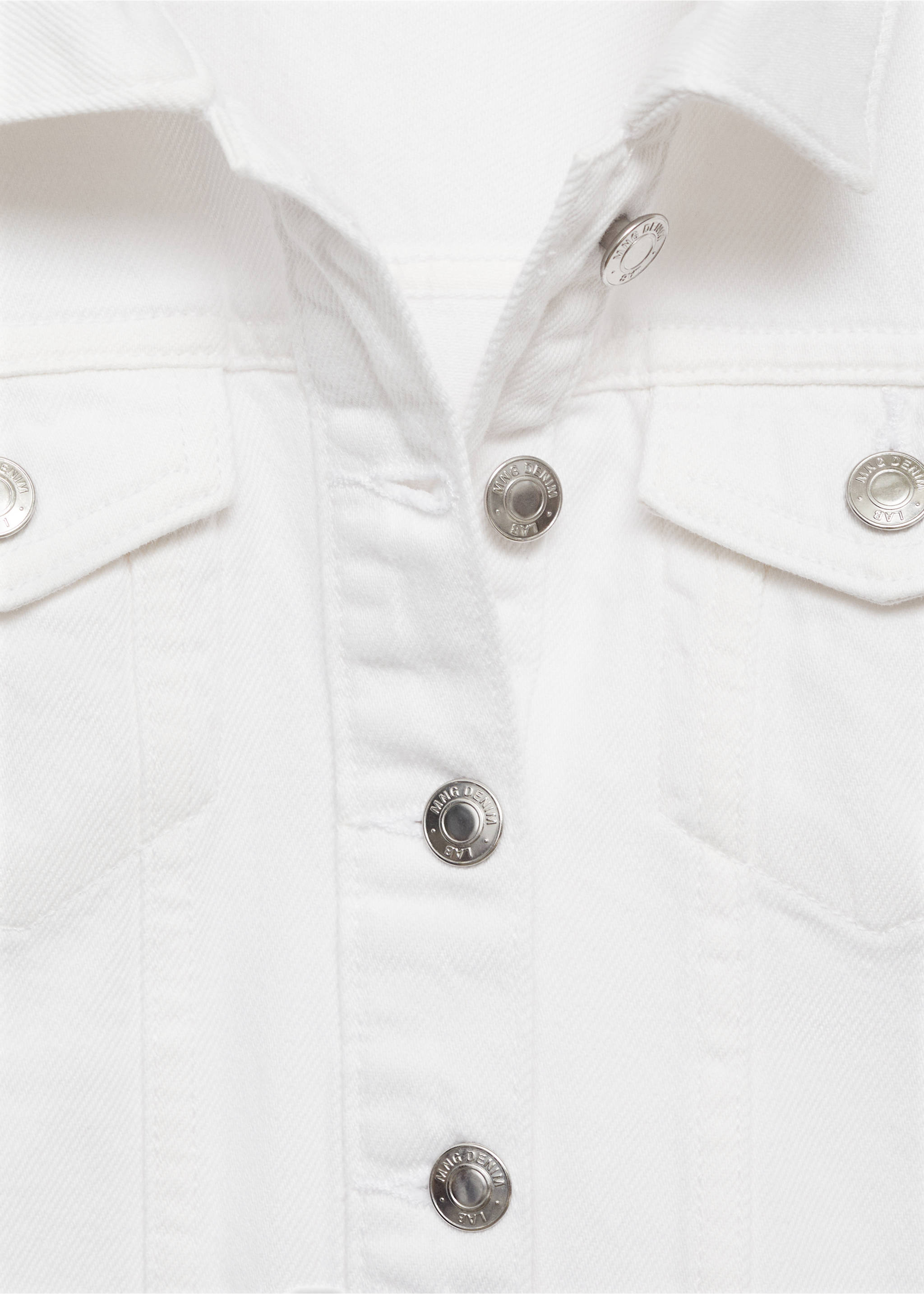 Blouson jean poches - Détail de l'article 8, Blanc. Ref: 77071009-00.